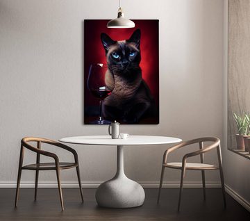 Hustling Sharks Leinwandbild Katze-Bild als XXL Leinwandbild "Blue eye cat" - exklusives Tierbild, in 7 unterschiedichen Größen verfügbar
