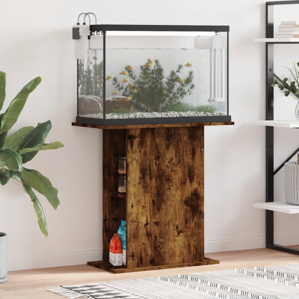 vidaXL Aquariumunterschrank Aquariumständer Räuchereiche 36x75x72,5 cm Span günstig online kaufen
