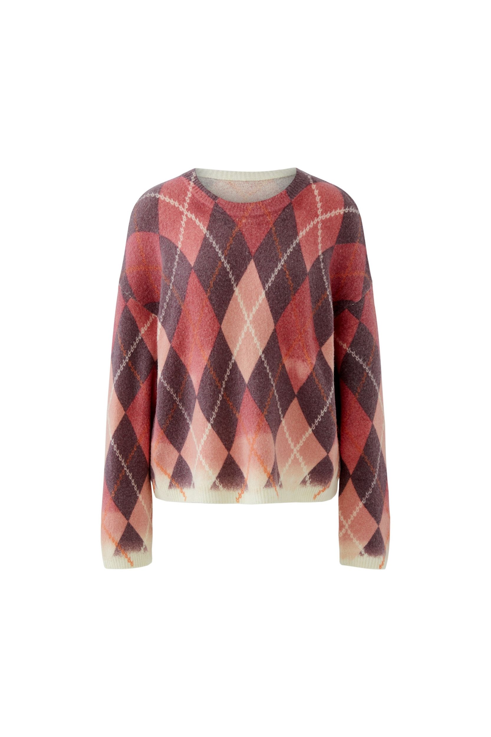 Oui Wollpullover Pullover dk red red