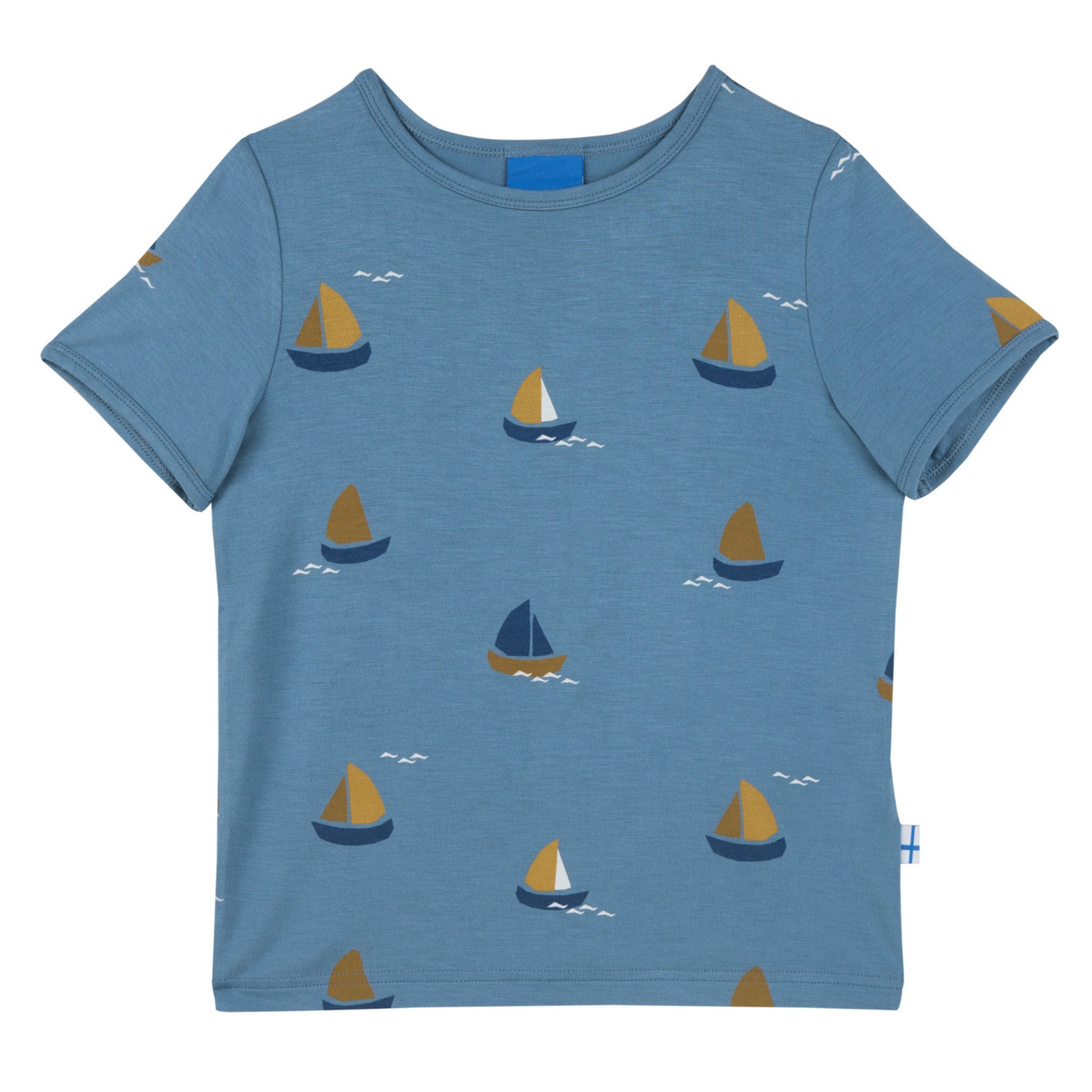Finkid T-Shirt Finkid Ilta Sun Jersey T-Shirt Bluestone 110/120