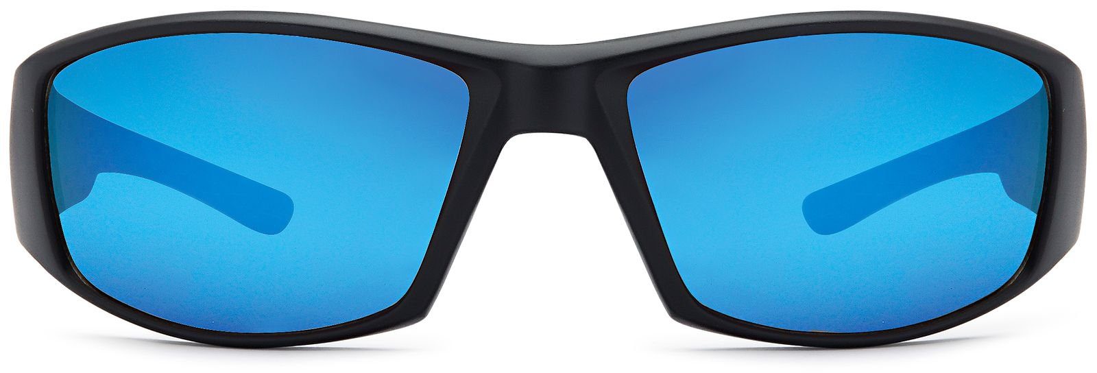 styleBREAKER Sonnenbrille (1-St) Verspiegelt Gestell Blau verspiegelt Schwarz Glas 