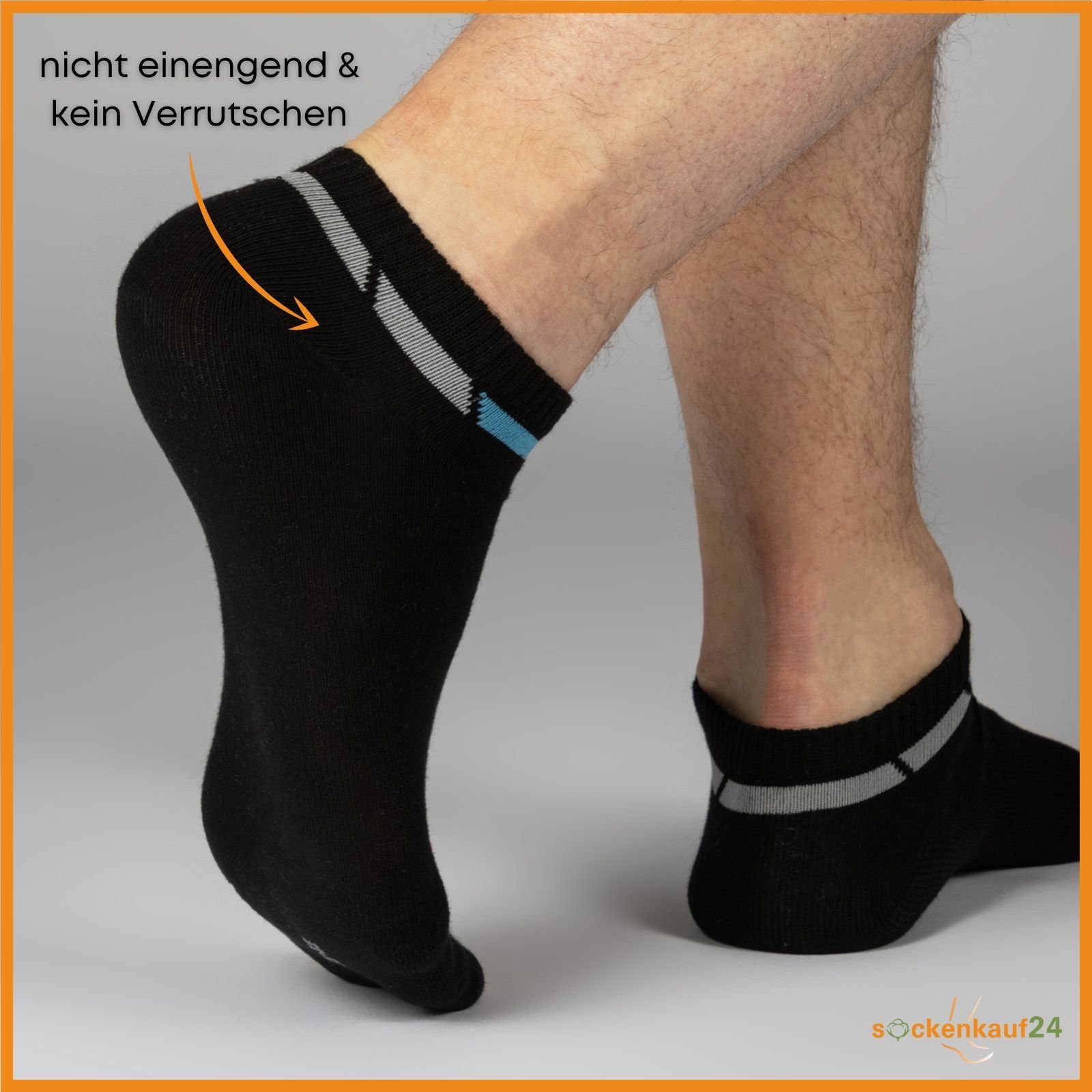 (39-42, 8-Paar, Sportsocken Socken 16730) SPORT WP - sockenkauf24 Sneakersocken 12 oder 20 Sneaker Damen&Herren Paar 8,