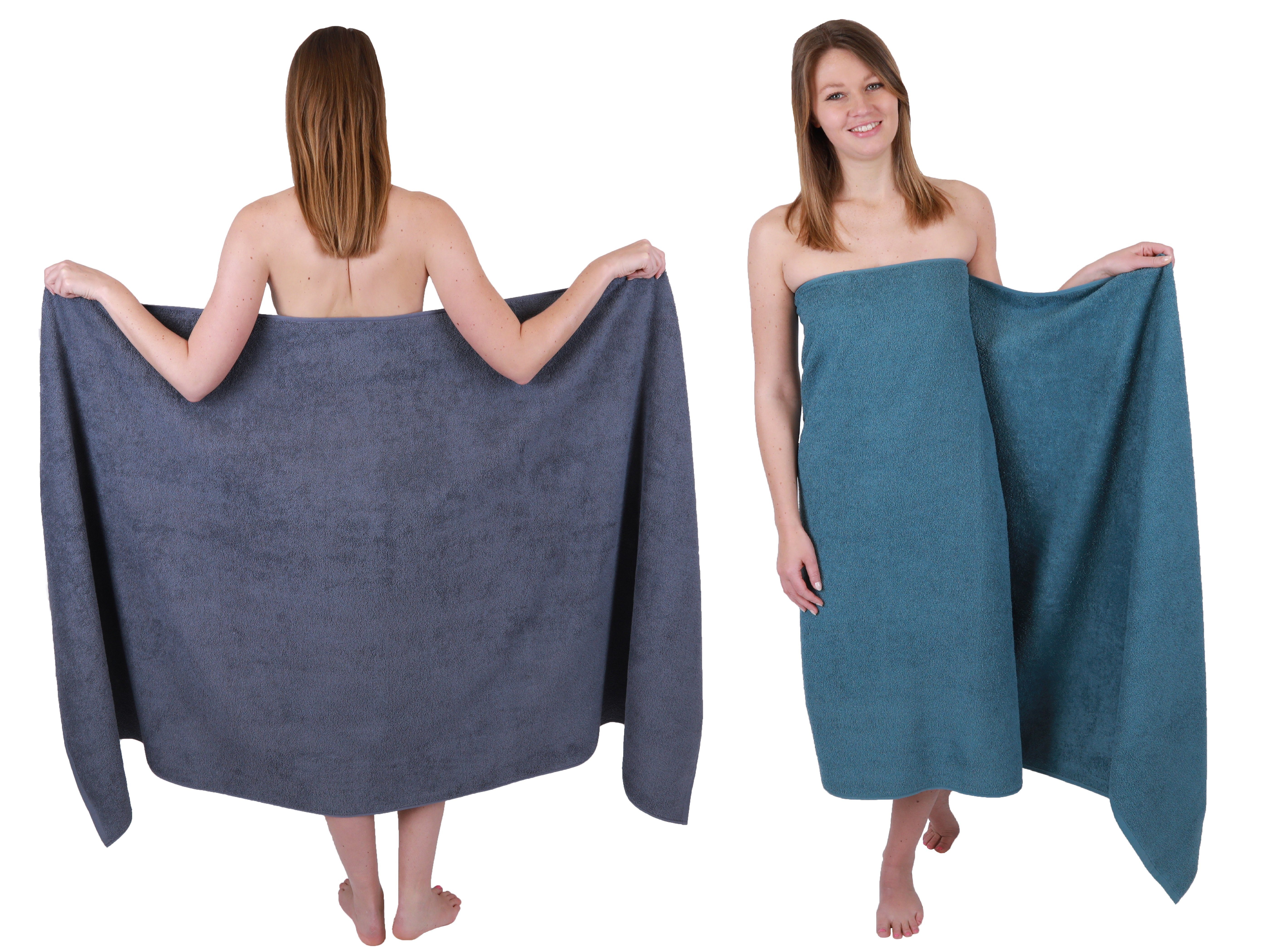 Betz Badetuch 2 Stück Badetücher groß XXL Berlin 100 x 200 cm Badetuch Saunatuch, 100% Baumwolle (2 Stück, 2-St)
