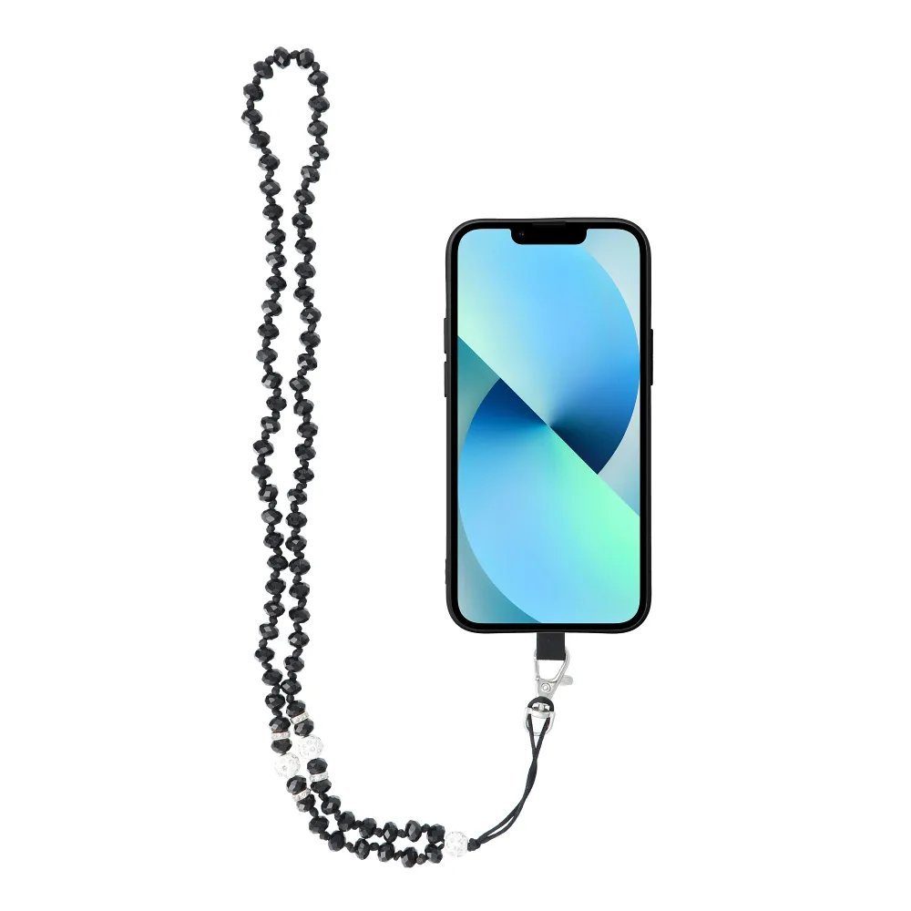 cofi1453 Smartphone-Tragegurt Anhänger Perlen kompatibel mit Smartphone / Kabellänge 74cm (37cm in e