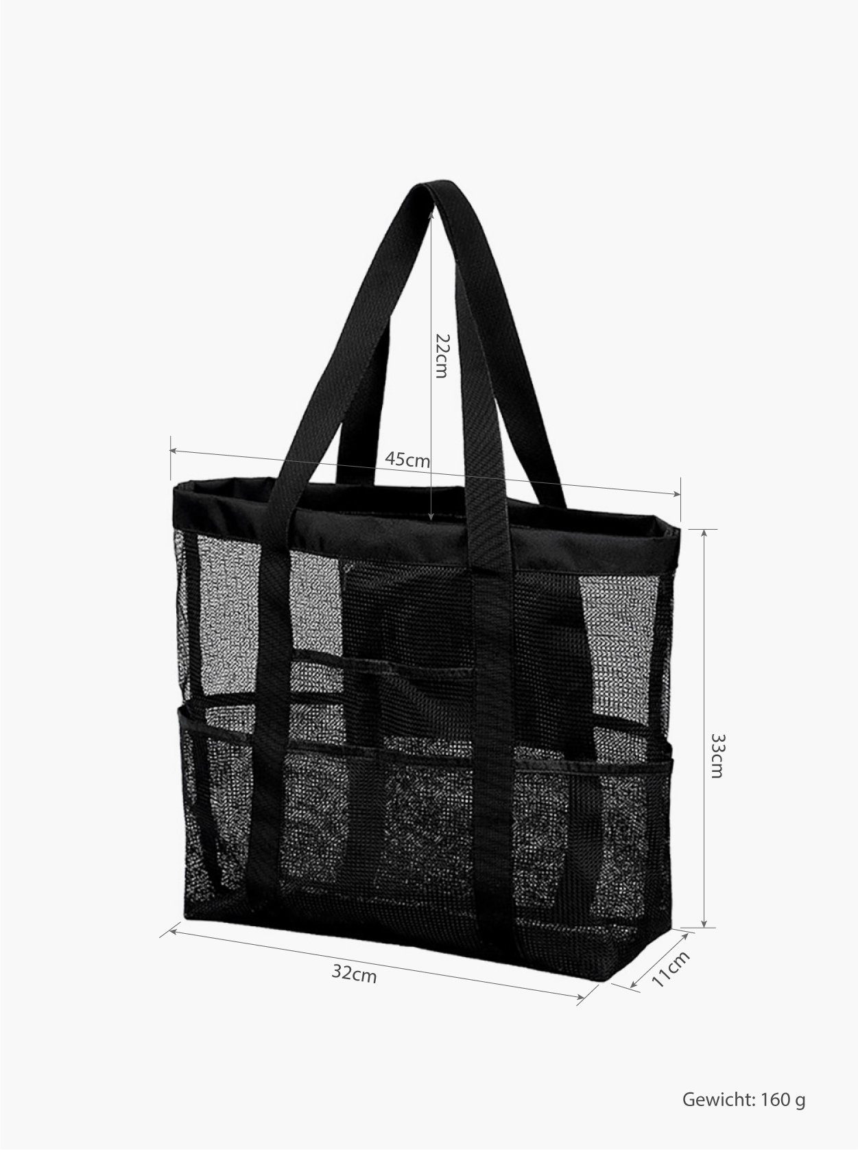 axy XL-Strandtasche Duschtasche, Multifunktionale Strandtasche aus Mesh, Fa günstig online kaufen