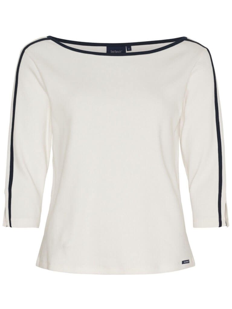 Sea Ranch 3/4-Arm-Shirt Margaret Damen 3/4-Arm-Shirt Rippstrick-Shirt Margaret mit U-Boot-Ausschnitt