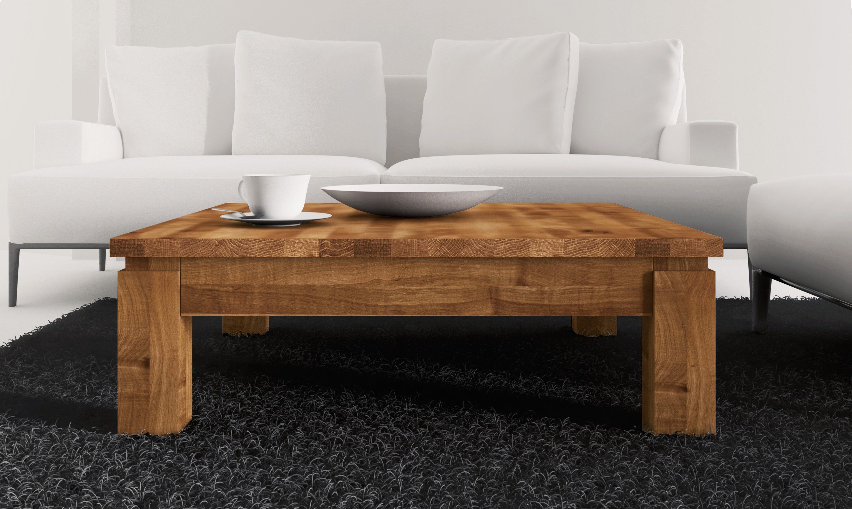 60 Couchtisch x Naturgeölt aus Massivholz, VINCI byoak 60