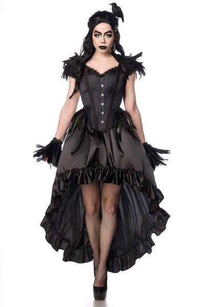 Mask Paradise Clown-Kostüm Mask Paradise Gothic Crow Lady, schwarz, Größe M