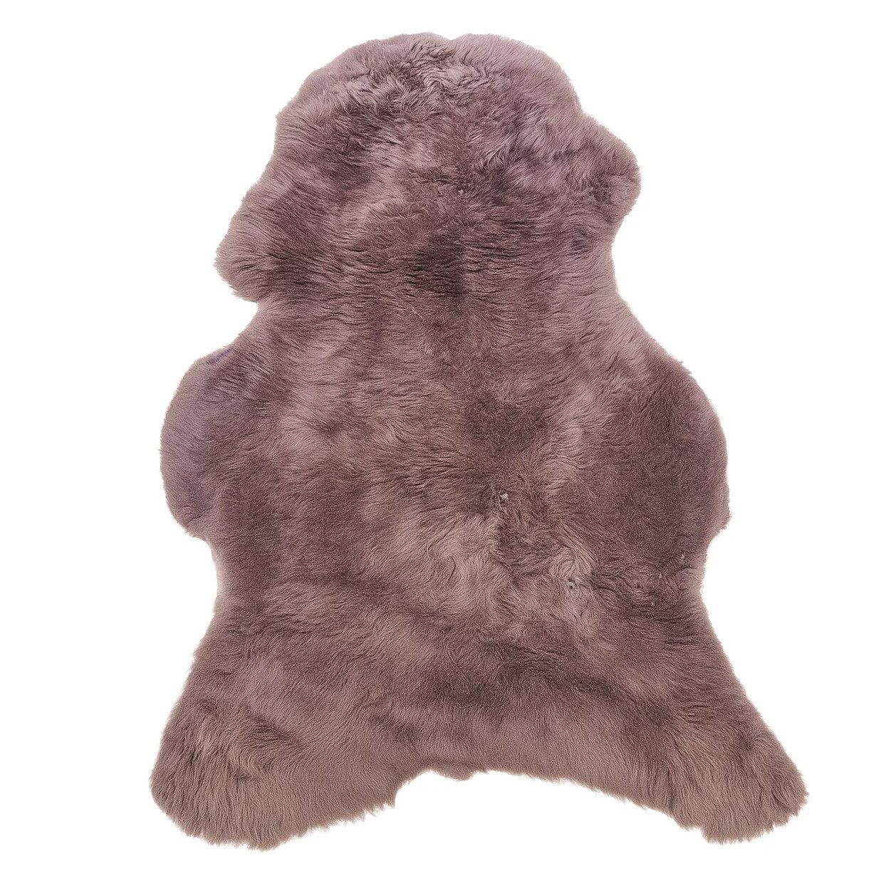 Provellus Fellteppich Natur Schaffell – Mauve Grau Lila, weich & dicht, 120-140 cm