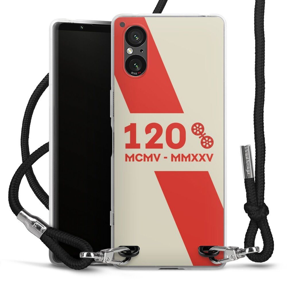 DeinDesign Handyhülle 1. FSV Mainz 05 E.V. 120 Jahre Bundesliga, Sony Xperia 5 V Handykette Hülle mit Band Case zum Umhängen