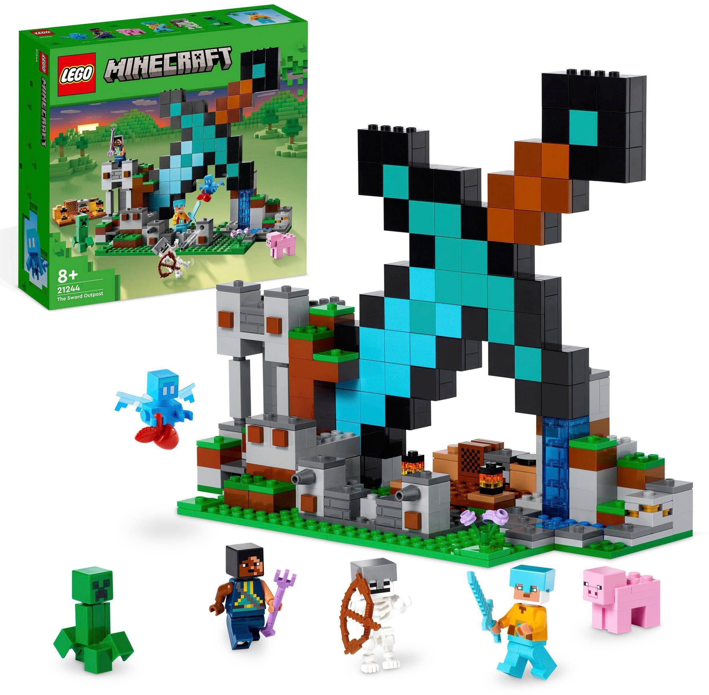 LEGO® Konstruktionsspielsteine Der Schwert-Außenposten (21244), LEGO® Minecraft, (427 St), Made in Europe