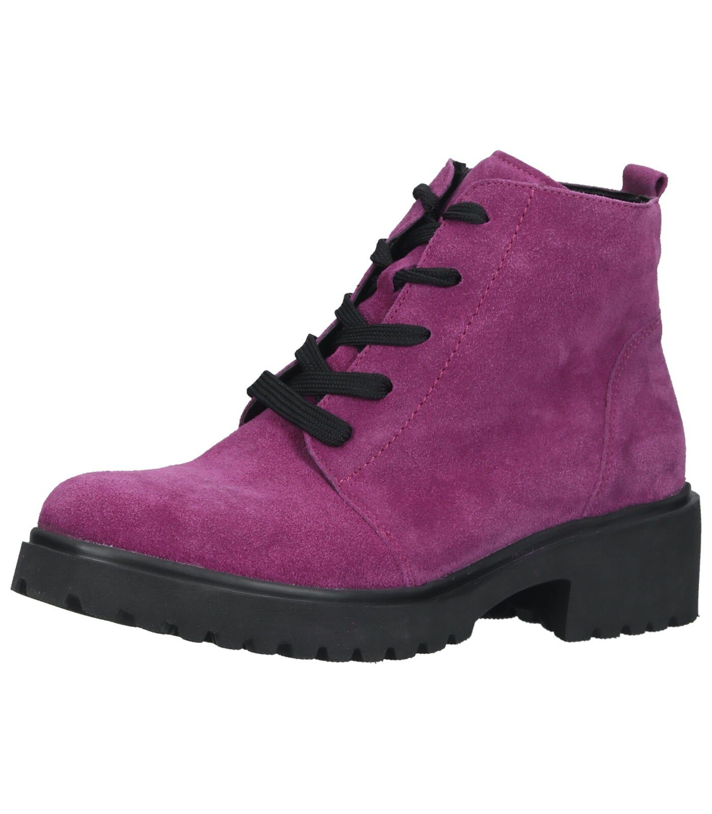 Schnürstiefelette Waldläufer Stiefelette Leder Fuchsia