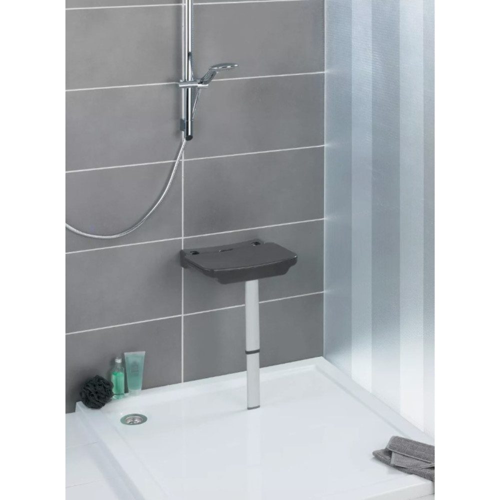 WENKO Duschstuhl Dusche Sitz Secura Wandmontage, Hilfe Bad Helfer Sicherheit