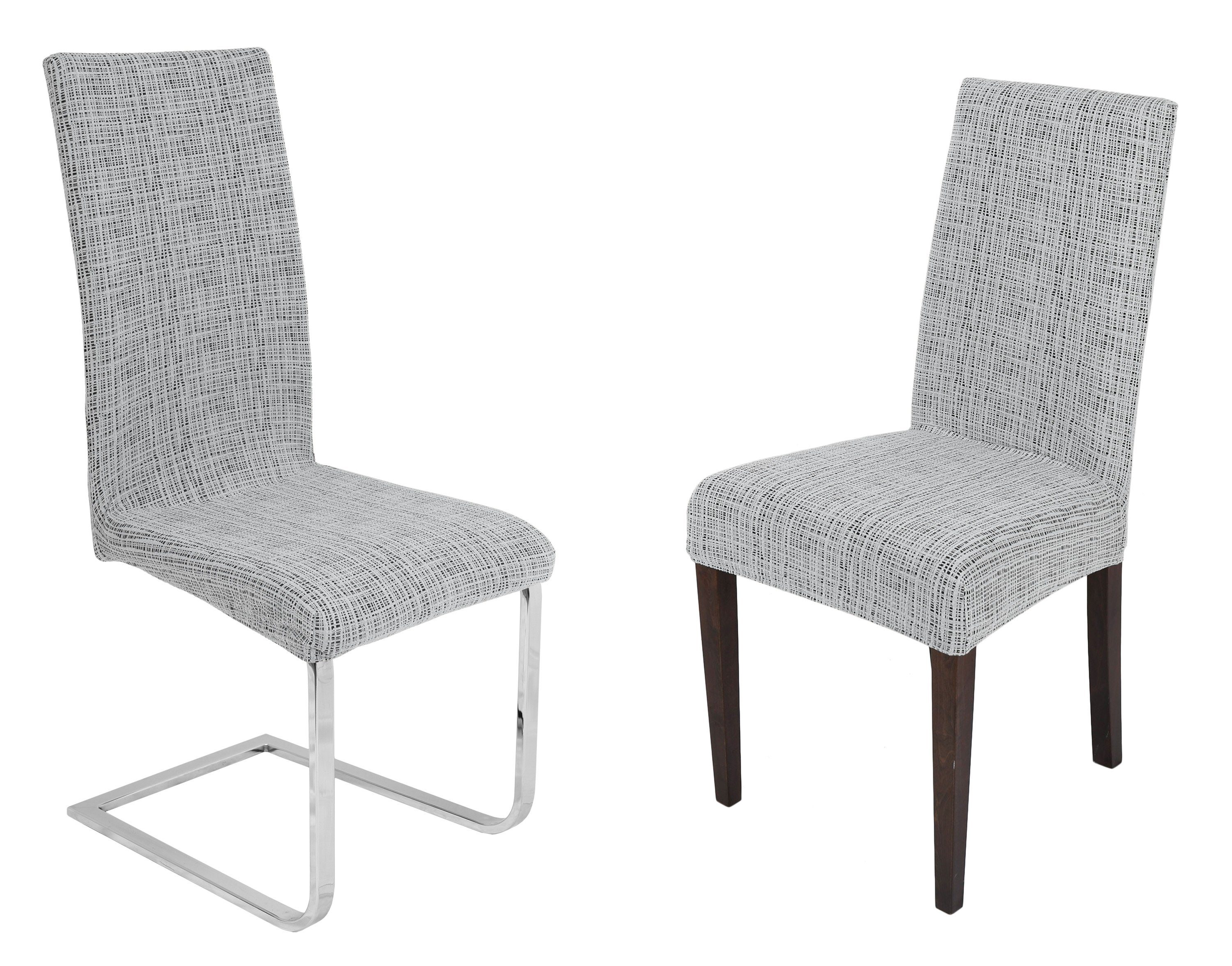 Beautex Stuhlhusse Universal Stretch Stuhlhussen von Beautex, elastische Husse, Streifen