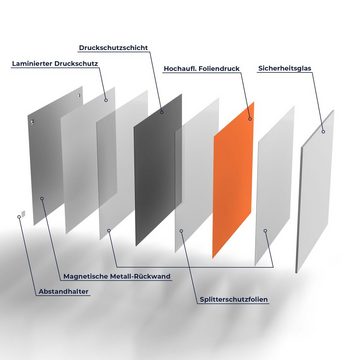 DEQORI Magnettafel 'Unifarben - Orange', Whiteboard Pinnwand beschreibbar