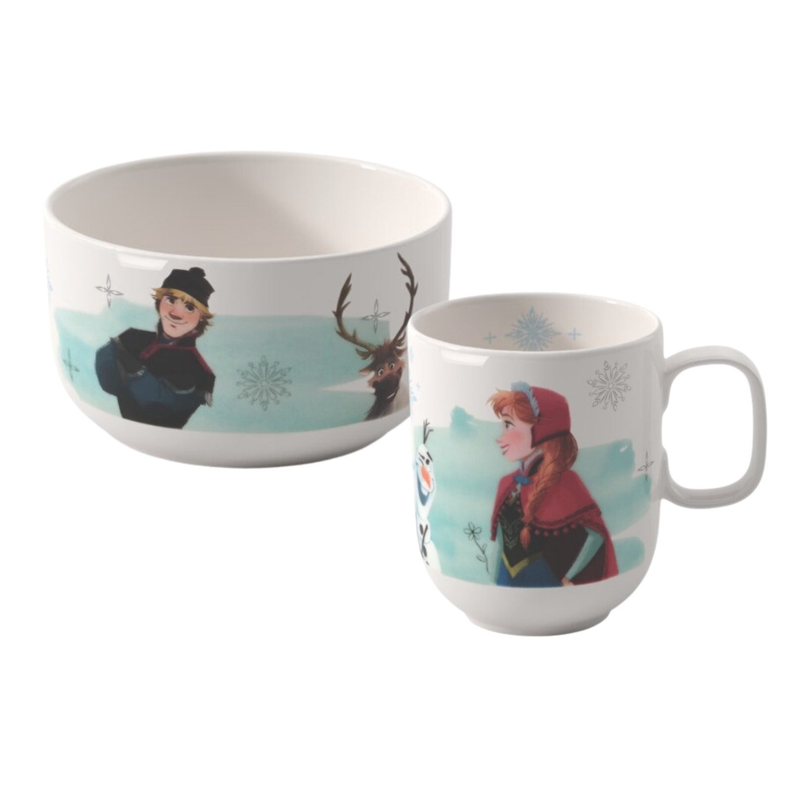 Villeroy & Boch Kindergeschirr-Set Disney Frozen Frühstücks-Set 2er Set (2-tlg), Porzellan