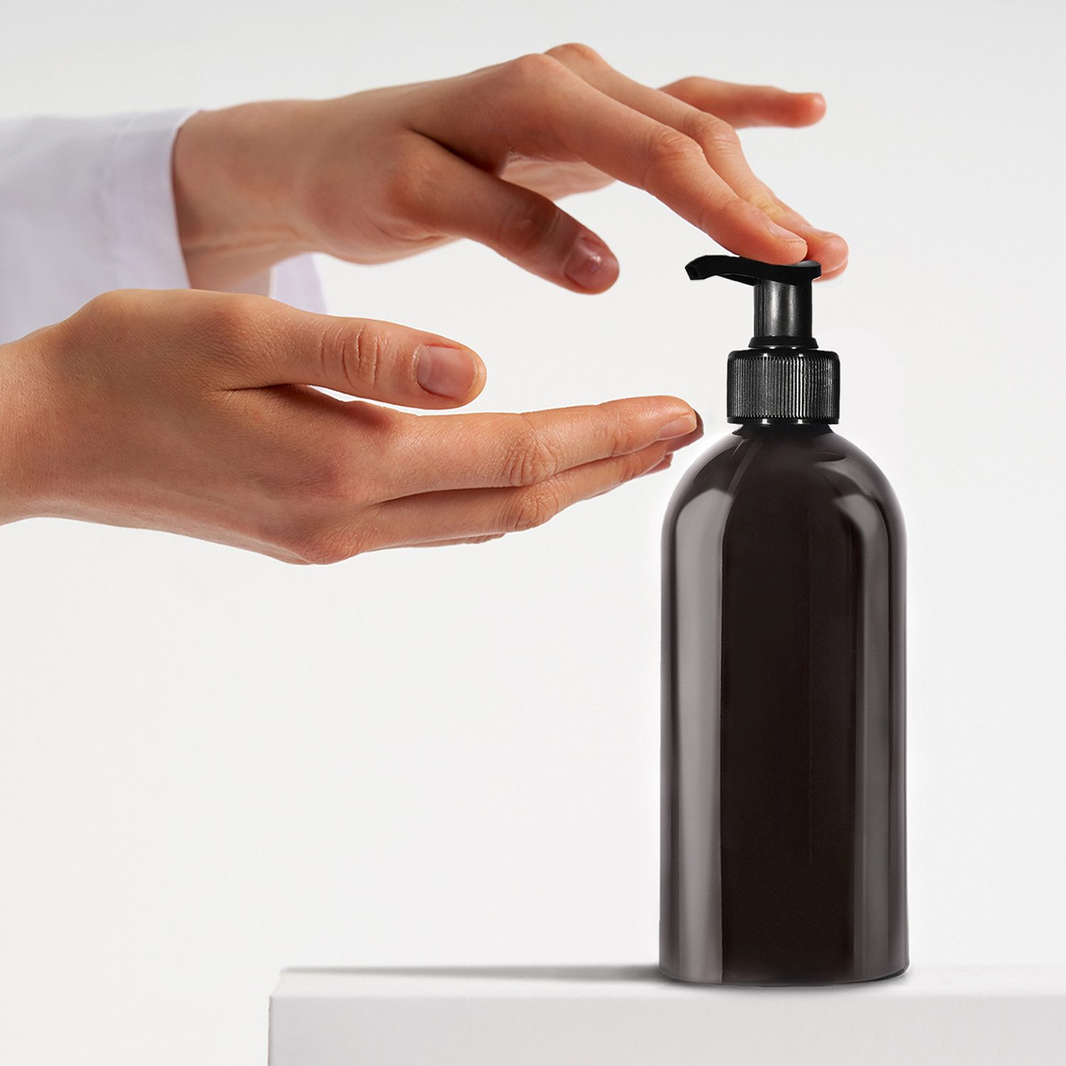Oputec Seifenspender 2 x 500ml Seifenspender aus Kunststoff schwarz zum Befüllen – Bild 3 von 5