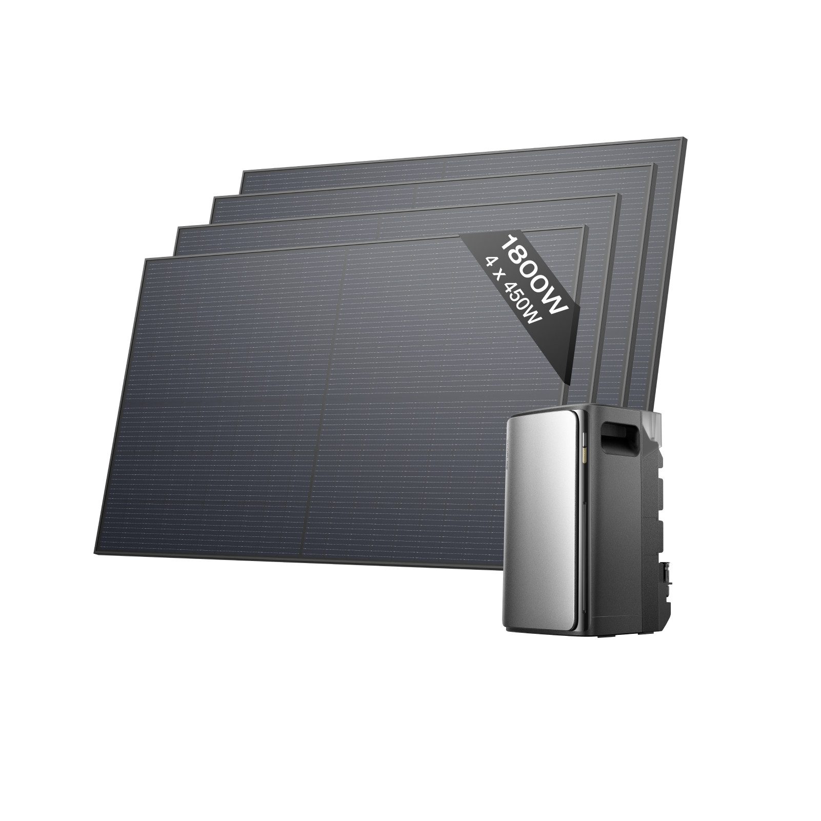 Ecoflow Balkonkraftwerk EcoFlow STREAM Ultra 1,92 kWh Balkonkraftwerk mit Speicher 2080W, 800 W, LiFePo4 Batterie, (All-in-One Stromspeicher mit Wechselrichter), 2800W Solareingang (4 MPPT), 1200W Dual AC-Anschlüsse