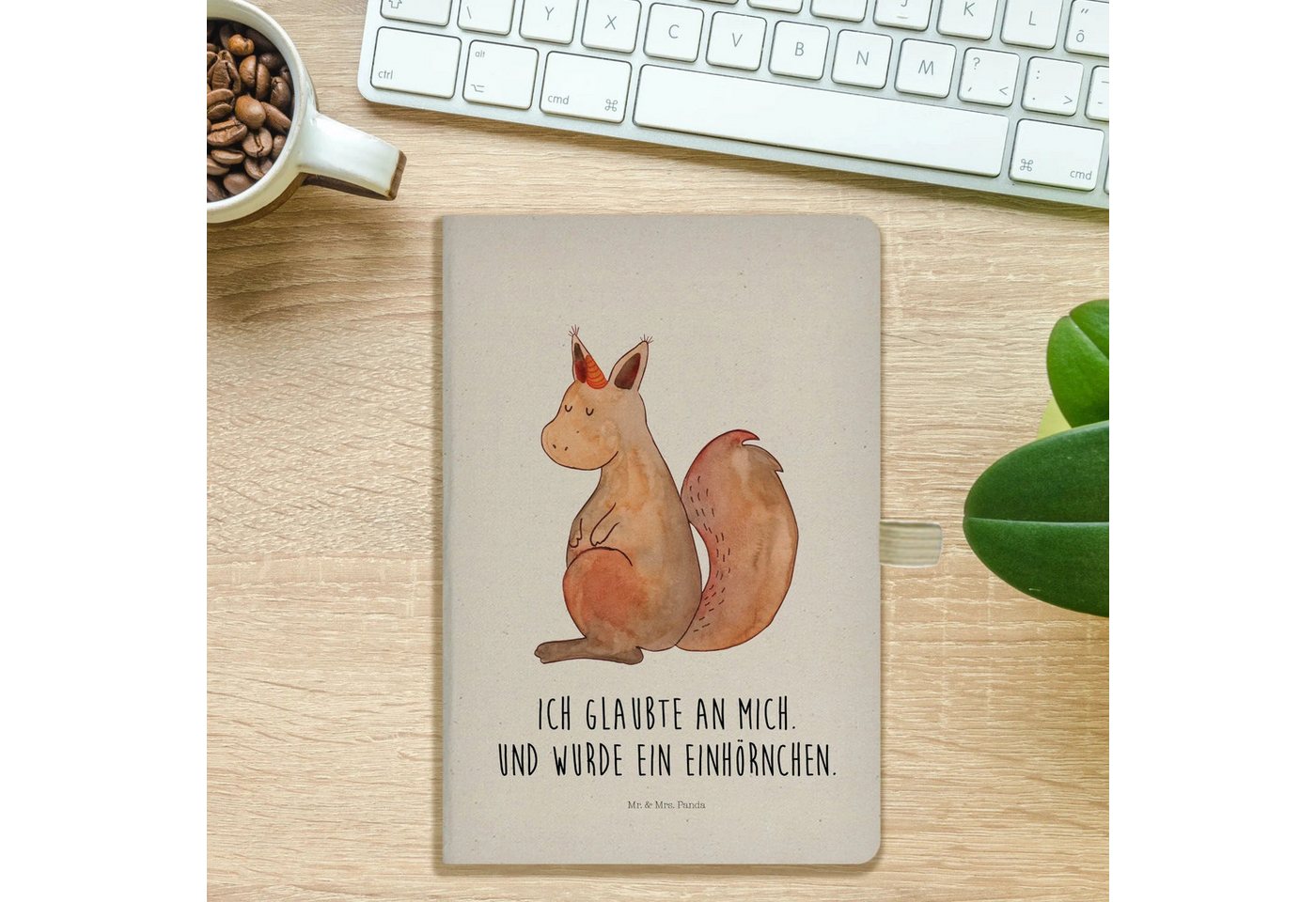 Thumbnail - Mr. & Mrs. Panda Notizbuch Einhorn Glauben - Transparent - Geschenk, Notizbuch A5 Softcover, A5 Mr. & Mrs. Panda, Kreati...