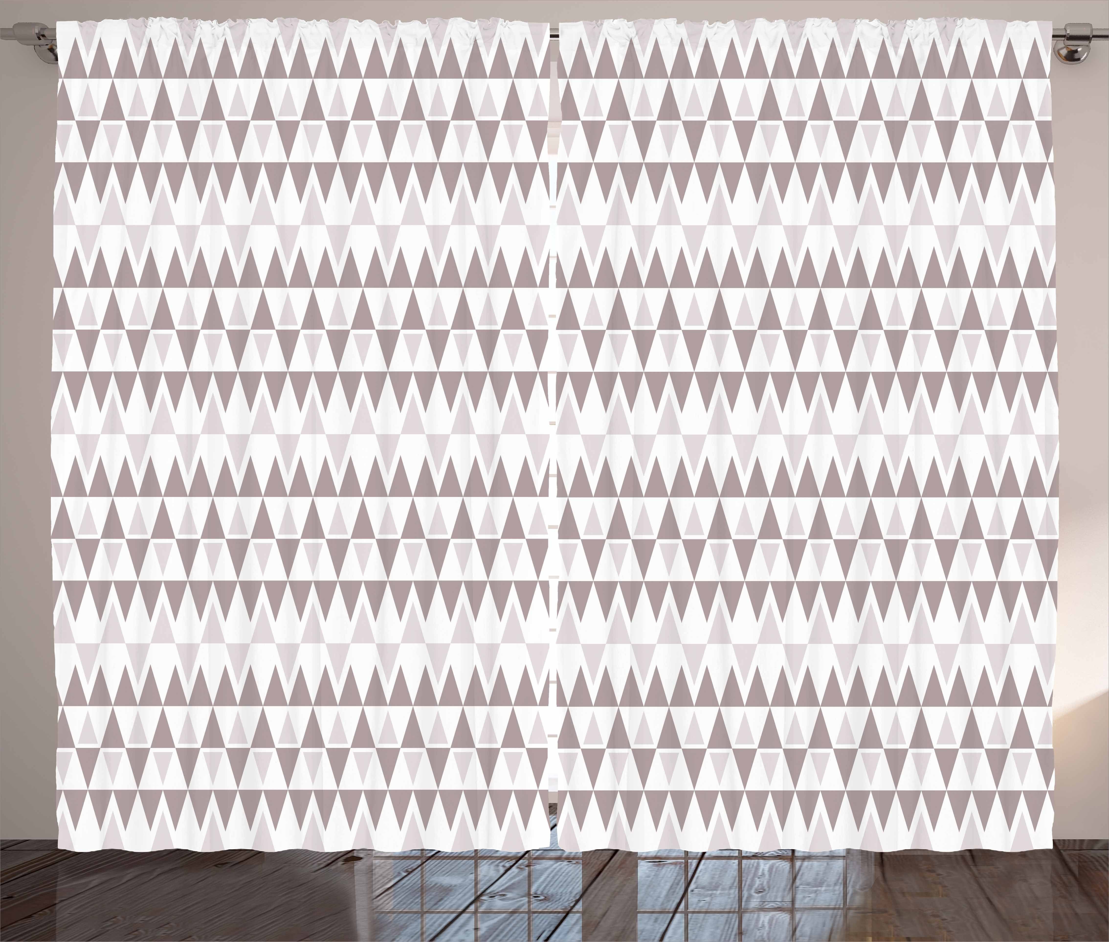 Gardine Schlafzimmer Kräuselband Vorhang Geometrisch mit Haken, Abakuhaus, Schlaufen Aztec-Art-Muster und