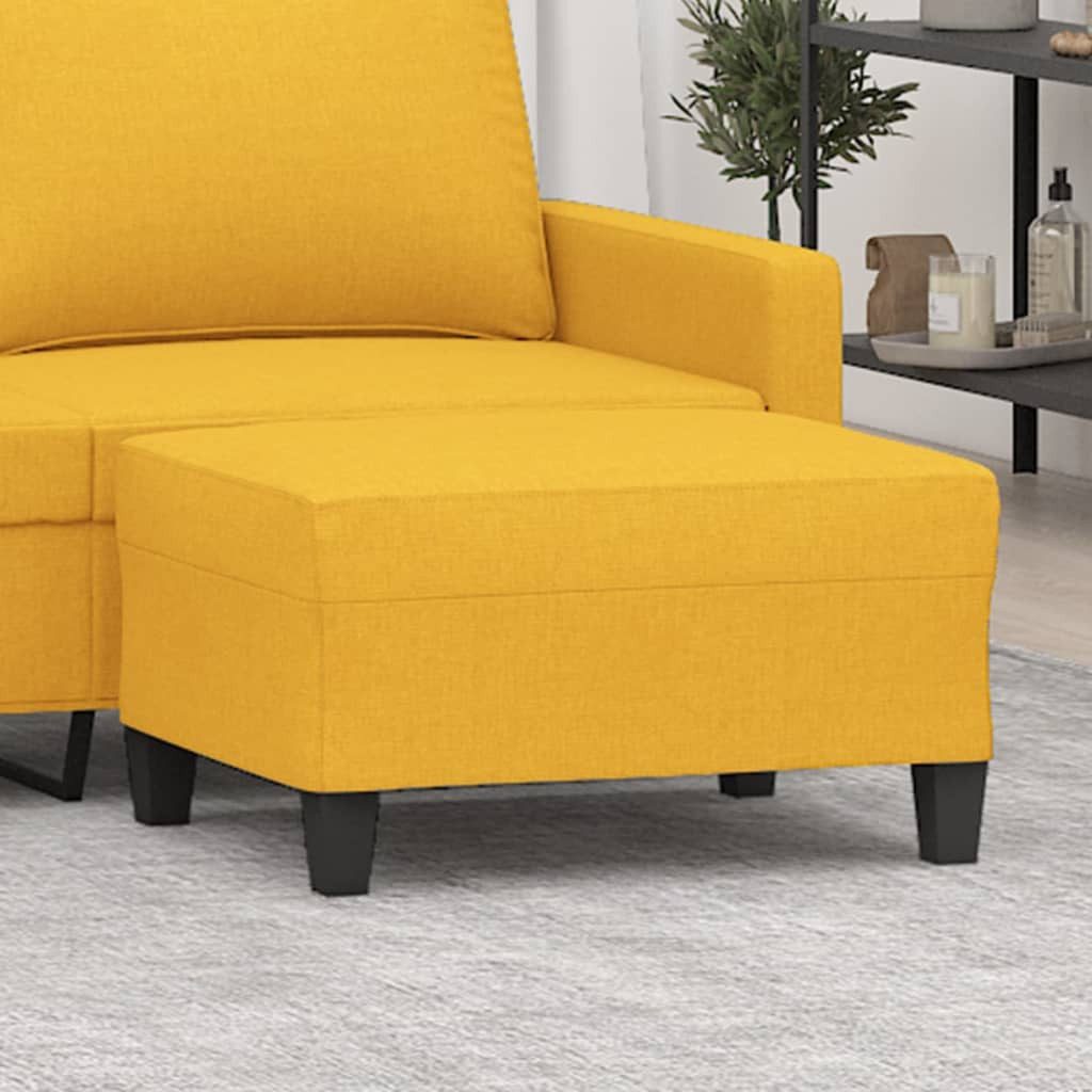 vidaXL Fußhocker 70 x 55 x 41 cm Fußhocker Hellgelb 70x55x41 cm Stoff