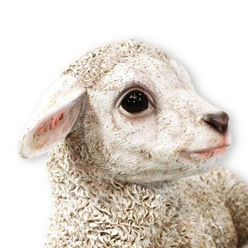colourliving Dekofigur Gartenfigur Schaf Figur liegend und stehend (2 St., Bauernhoftiere), lebensecht wirkend, handbemalt, detailgetreu hergestellt