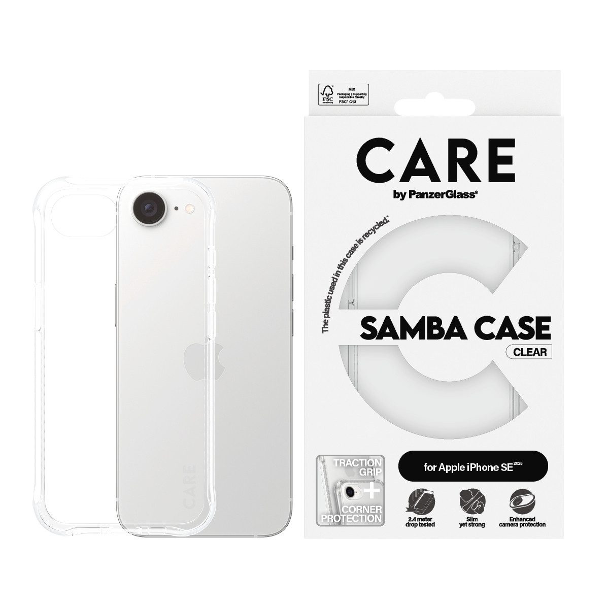 CARE by PanzerGlass Handyhülle Fashionable Case Samba, Backcover, Schutzhülle, Handyschutzhülle, Case, Schutzcase, stoßfest