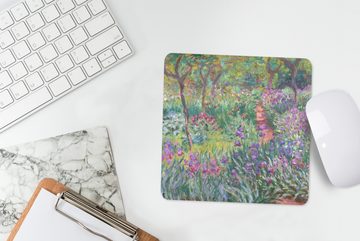 MuchoWow Mauspad Der Garten des Künstlers in Giverny - Claude Monet (1-St), Gaming, Mousepad, Büro, 20x20 cm, Mausunterlage