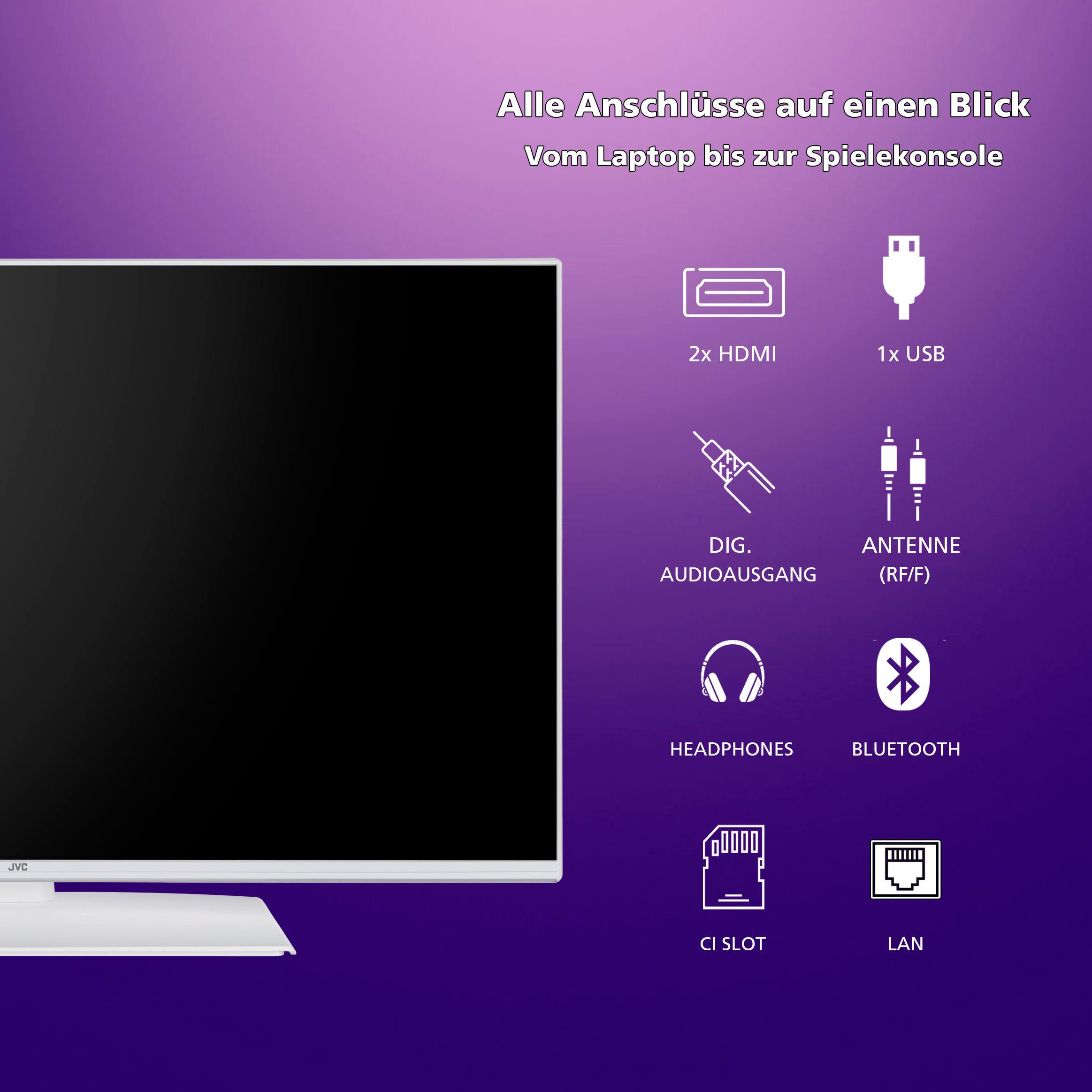 JVC LT-40VF5355W LED-Fernseher (100 cm/4...