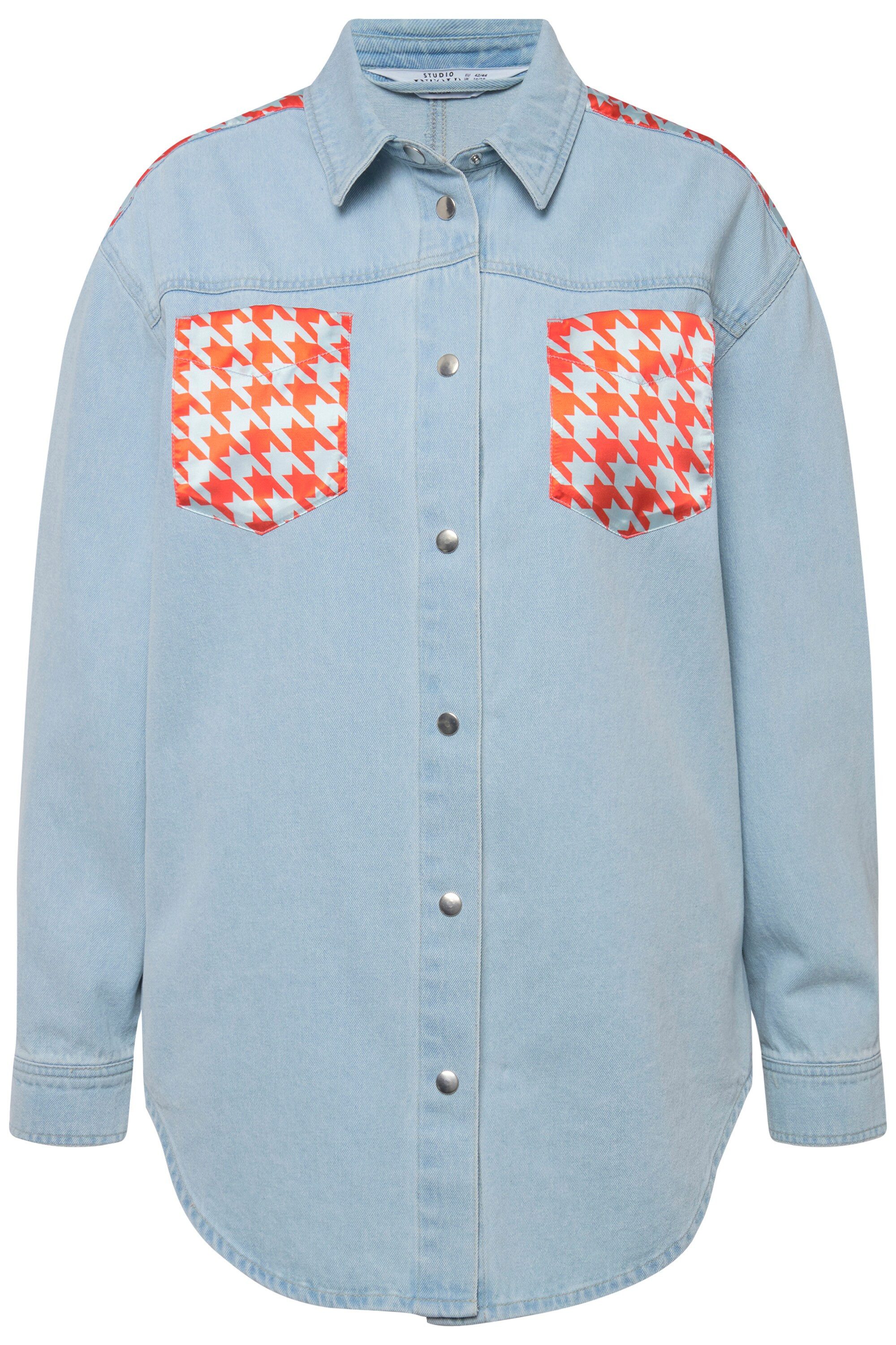 Studio Untold Hemdbluse Jeanshemd oversized Patches günstig online kaufen
