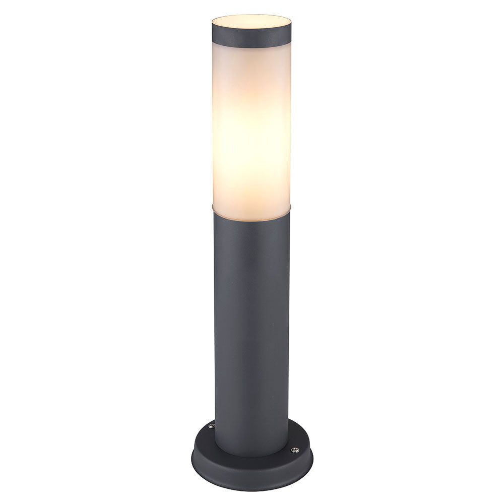 GLOBO LIGHTING LED Pollerleuchte, Leuchtmittel inklusive, Warmweiß, LED Sockelleuchte Außenbereich Wegelampe Feuer-Effekt H 45 cm