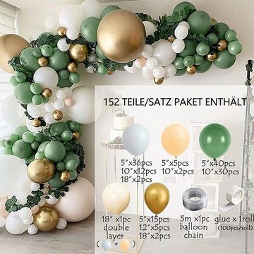 SOTOR Luftballon 152 Stück Luftballon Girlande,Ballon Girlande,Happy Birthday Girlande, Geburtstags, Babyparty, Hochzeit, Geburtstag, Abschluss