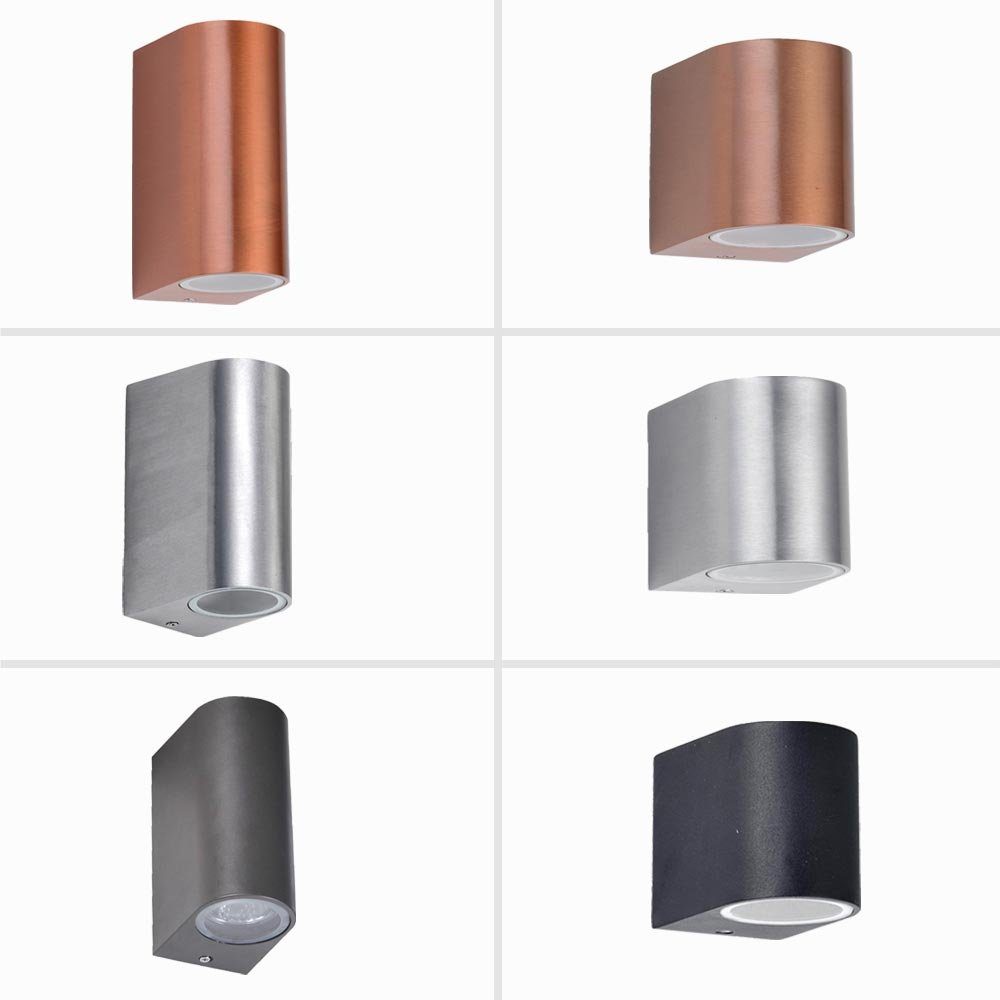 etc-shop Außen-Wandleuchte, Wand Spot Strahler Lampe Leuchte Beleuchtung kupfer silber schwarz