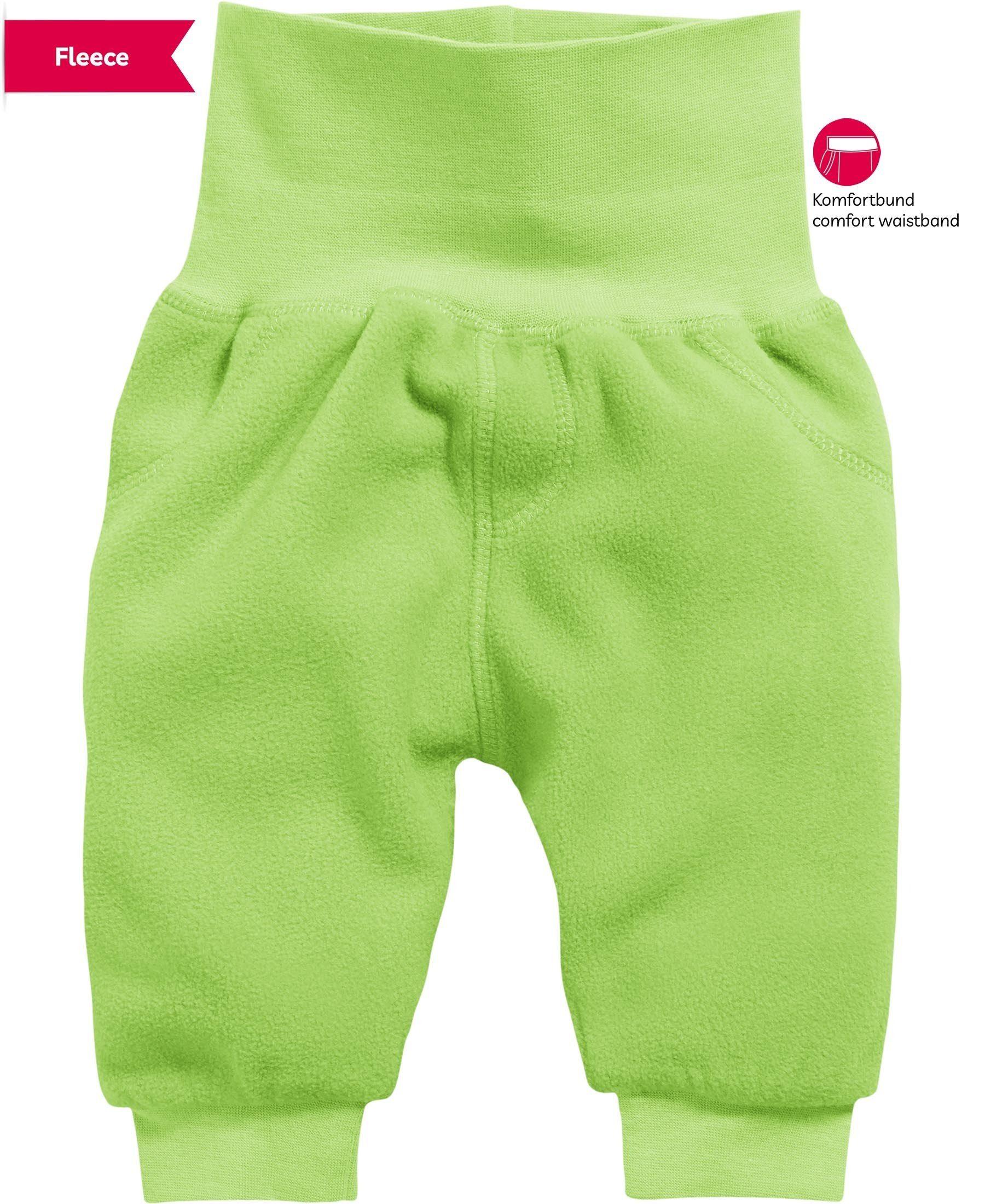 Schnizler Schlupfhose Baby Grün mit Fleece Strickbund Pumphose