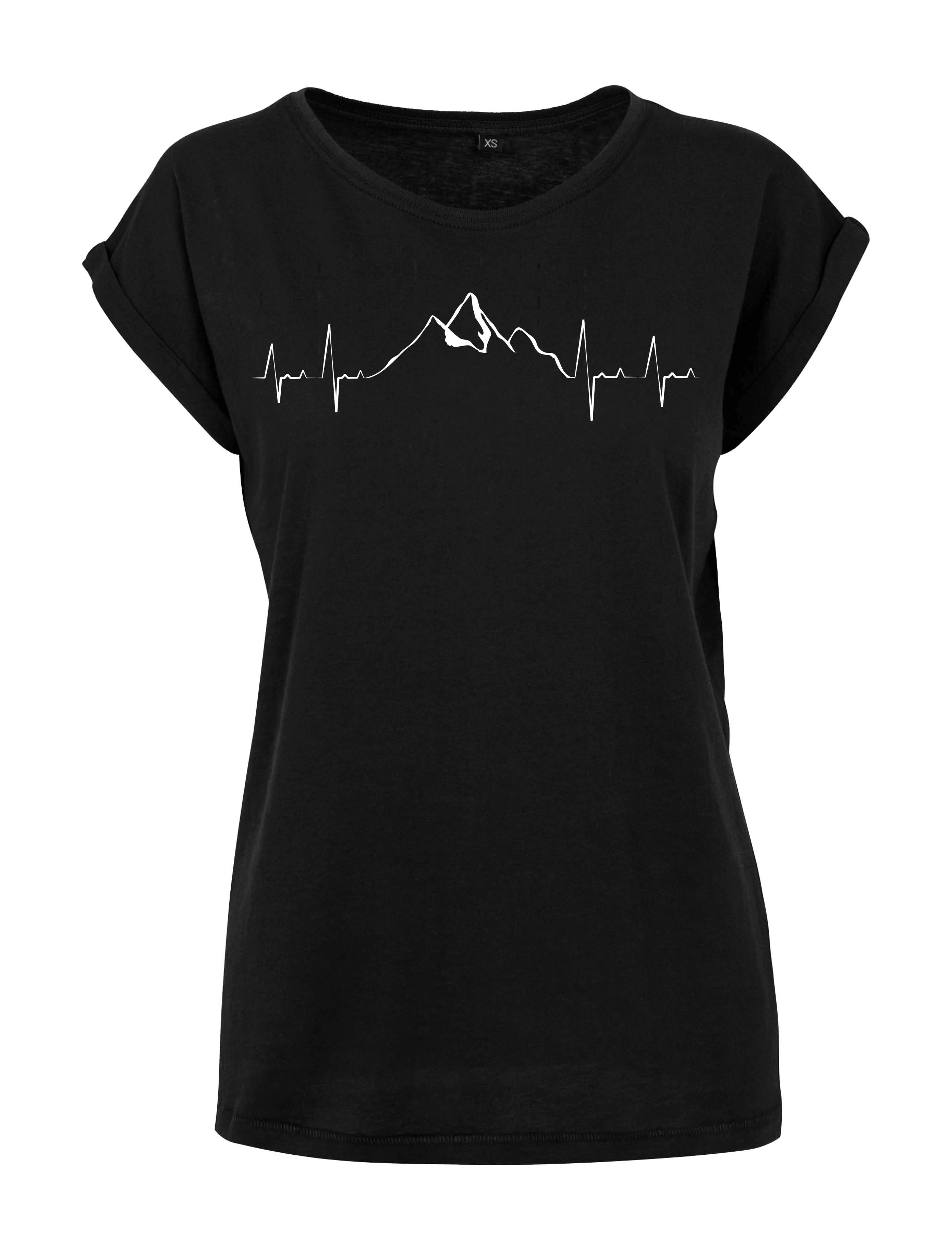 Youth Designz Print-Shirt Heartbeat Mountain Damen T-Shirt als Statement Ge günstig online kaufen