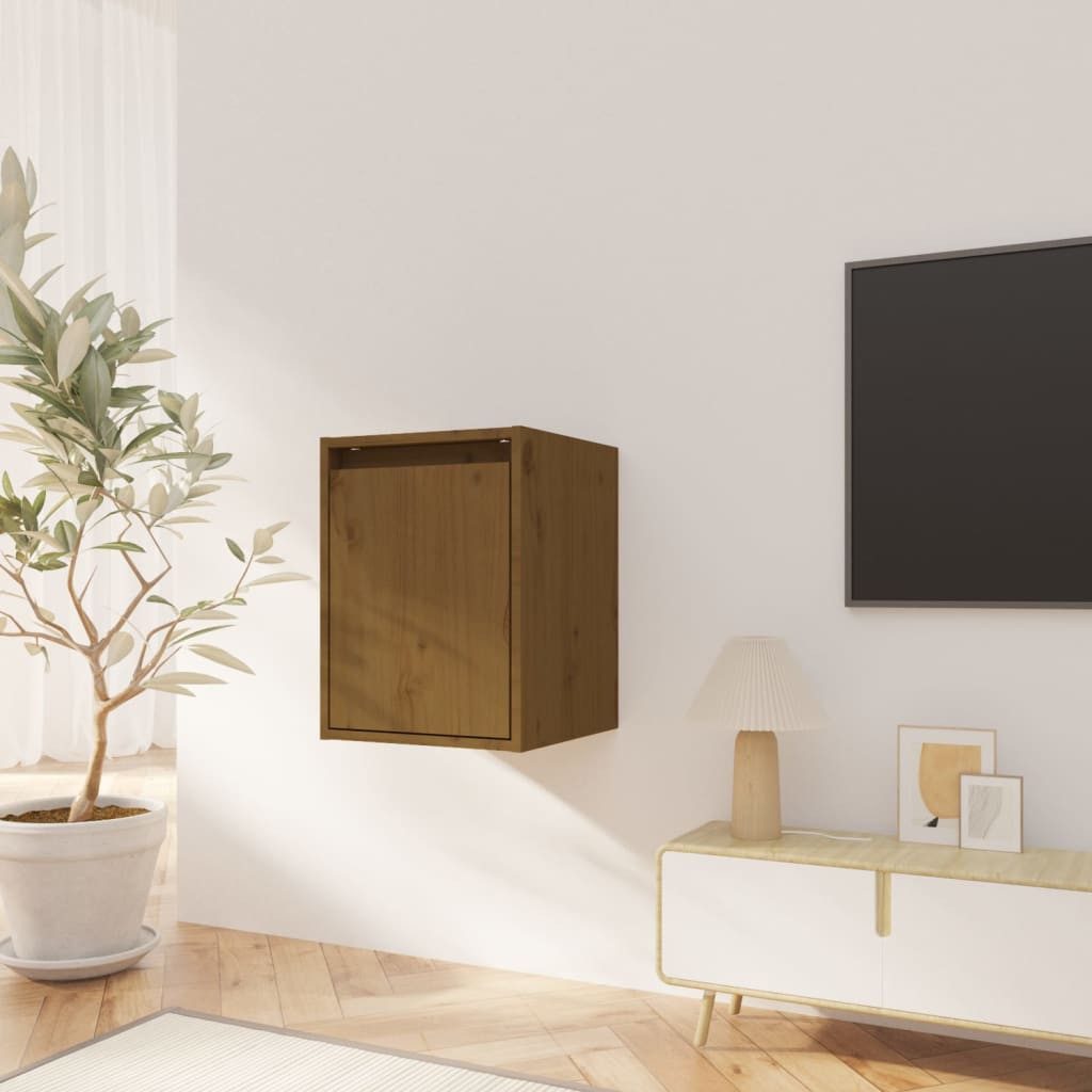 vidaXL Hängeschrank NA Hängeschrank aus massivem Kiefernholz 30x30x40 cm für stilvolle Auf