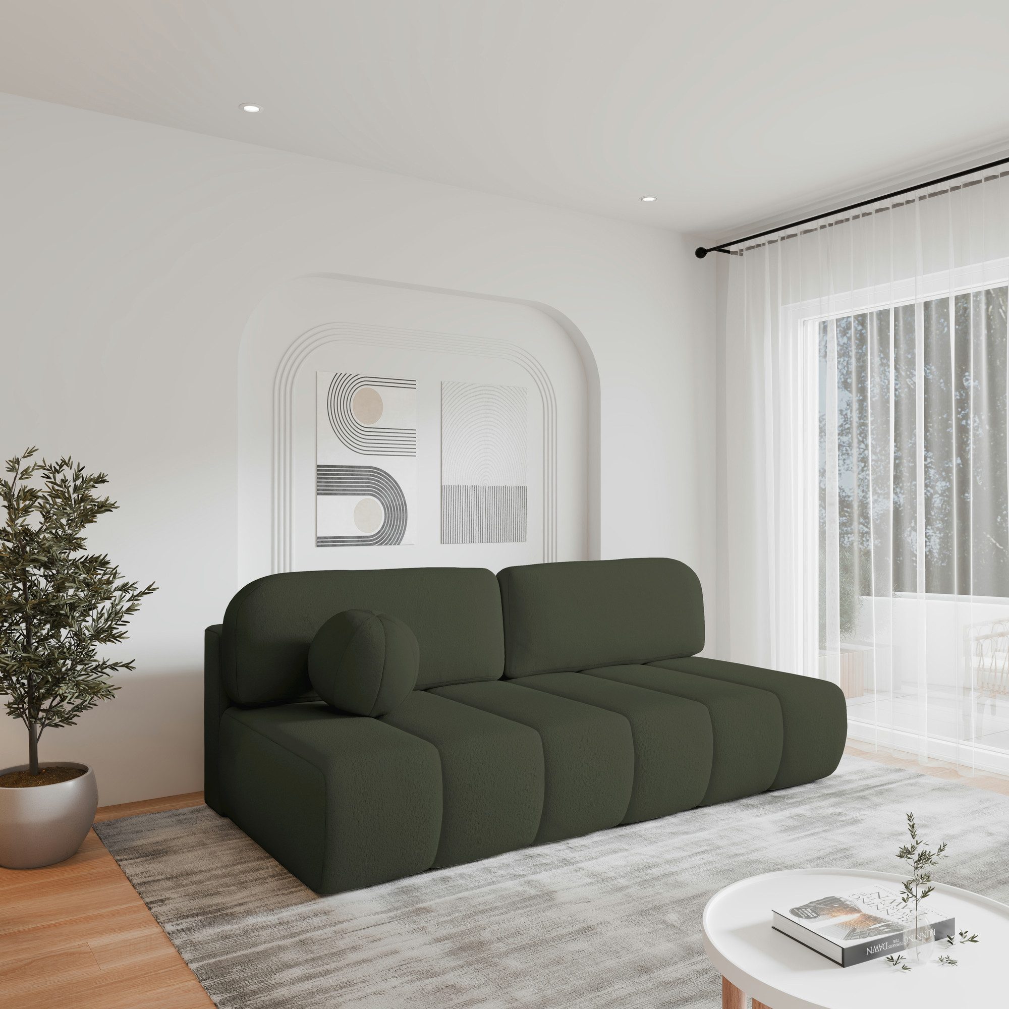 MOEBLO Sofa Fluffy aus Bouclé, Bequemes günstig online kaufen