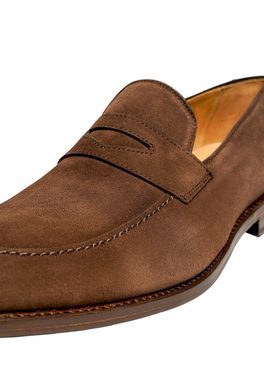 Henry Stevens Marshall PL Businessschuh Loafer Herren Halbschuhe Leder handgefertigt, Anzugschuhe Slipper