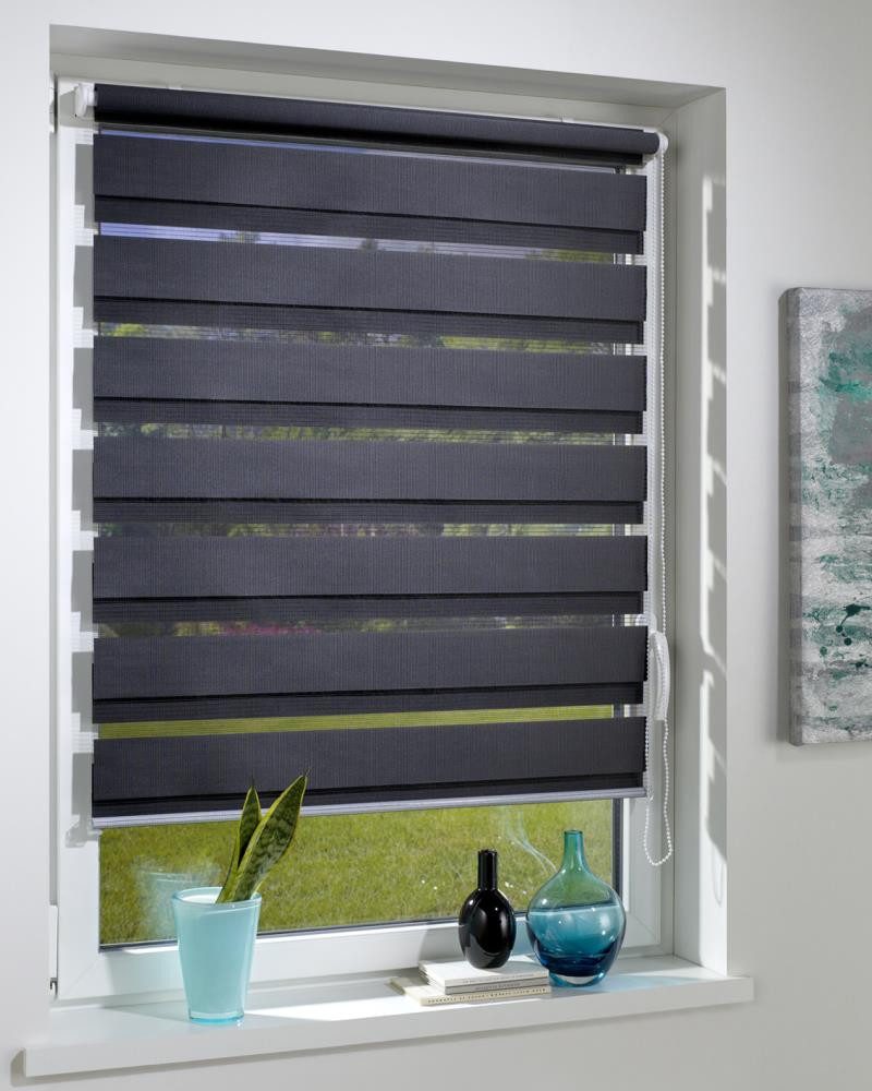 Doppelrollo Duo-Doppelrollo KLEMMFIX, DécoProfi, Lichtschutz, mit Bohren/ohne Bohren, Fenster- oder Wandmontage