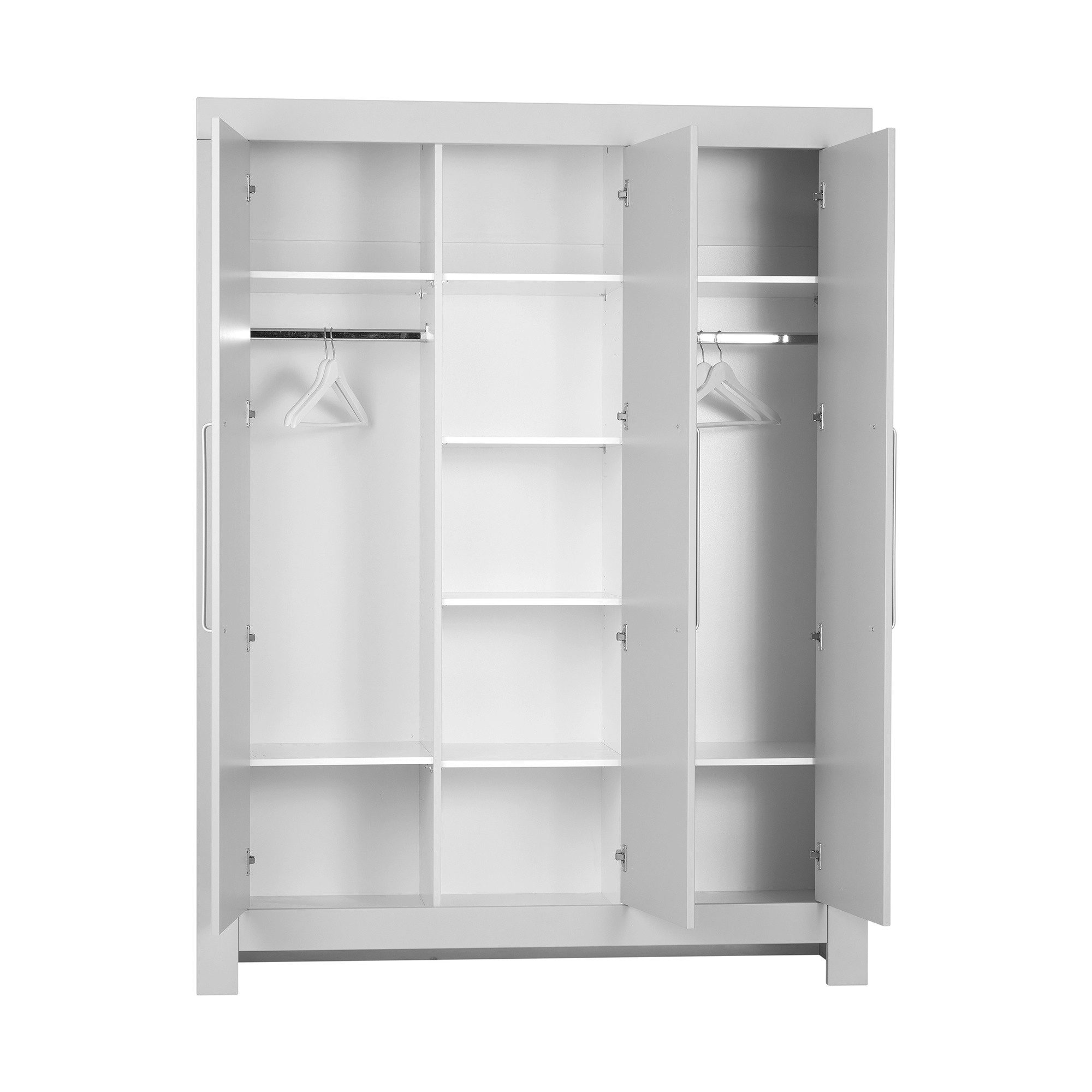 Raumhirsch Furniture Kinderkleiderschrank Großer Kleiderschrank CALMO mit 3 Türen (Maße: 156 x 56 x 205 cm (8 Einlegeböden, 2 Kleiderstangen) Soft-Close-Funktion, flexible Innenaufteilung, besonders geräumig