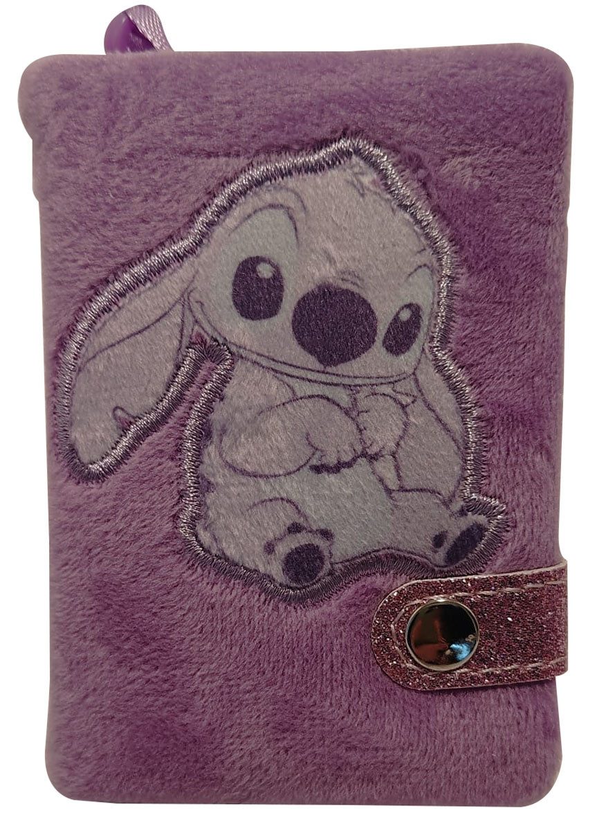 Disney Notizbuch Disney Lilo & Stitch Mini-Notizbuch, Notizheft mit Plüsch-Cover, pink