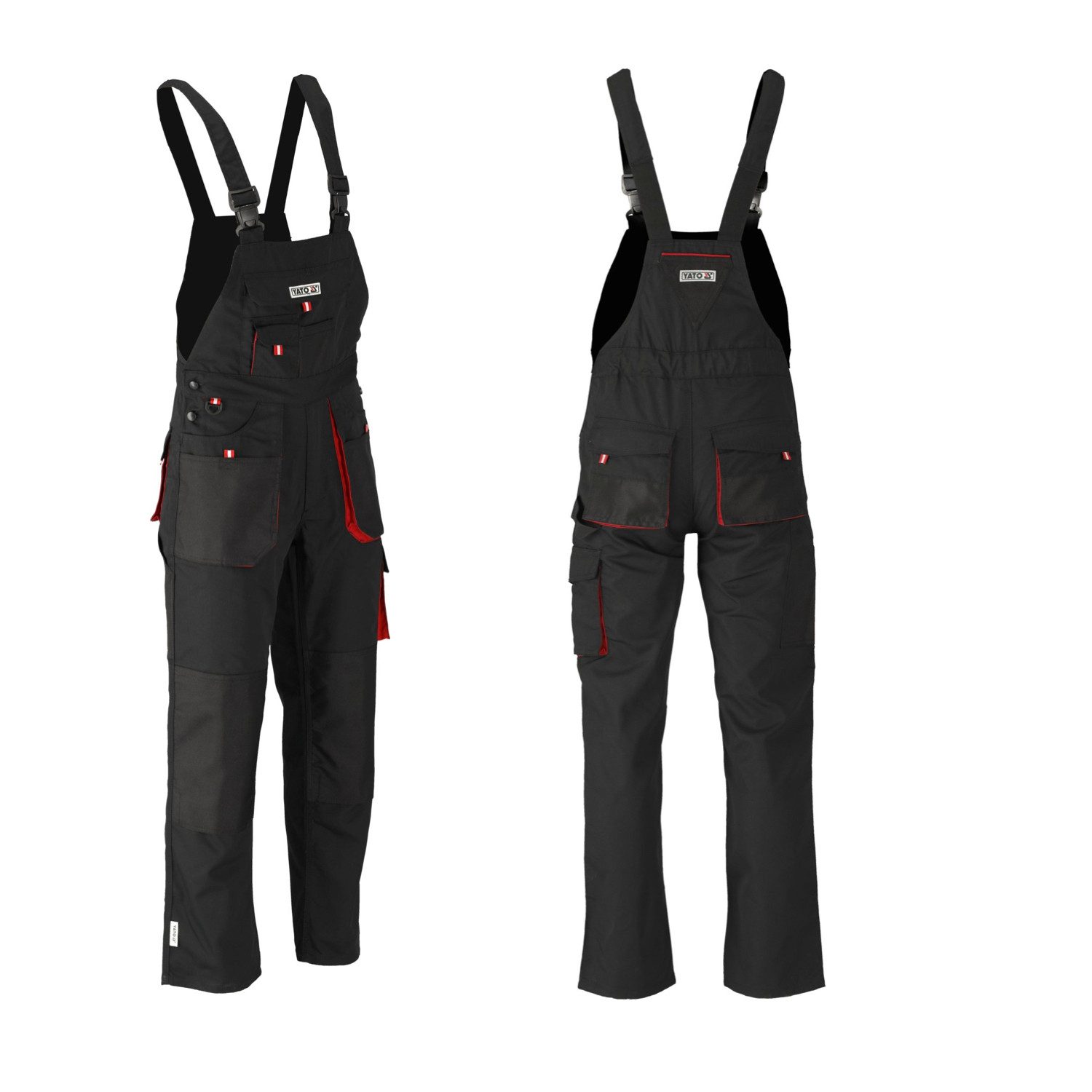 Arbeitshose Arbeitshose / Latzhose DUERO schwarz/rot Gr. XXL