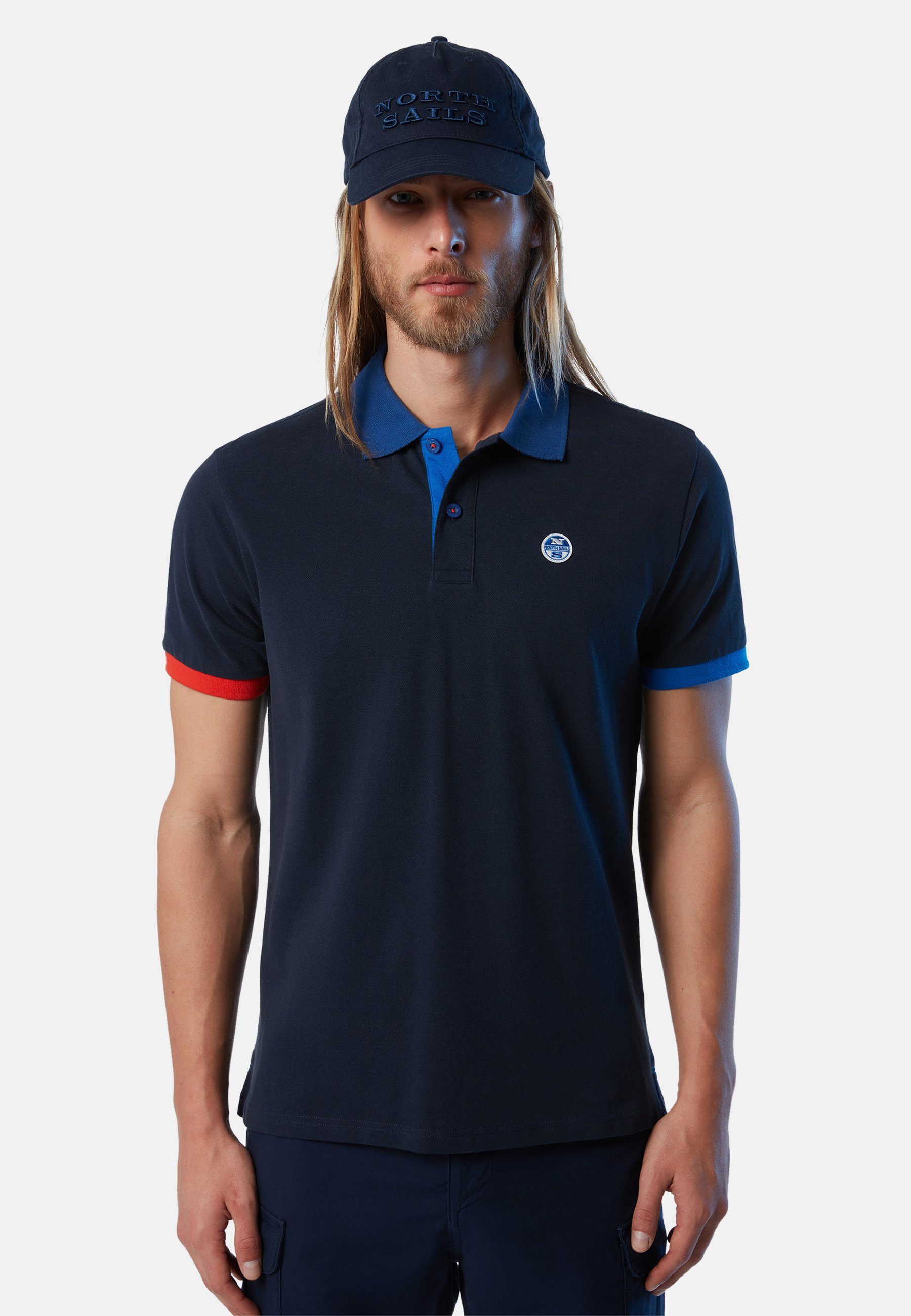 North Sails Poloshirt Poloshirt aus Bio-Baumwolle mit klassischem Design DARK BLUE | Poloshirts