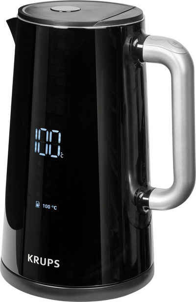 Krups Wasserkocher BW8018 Smart'n Light, 1,7 l, 1800 W, mit Digitalanzeige, 5 Temperaturstufen, One-Touch-Bedienung, 360°-Sockel, automatische Abschaltung