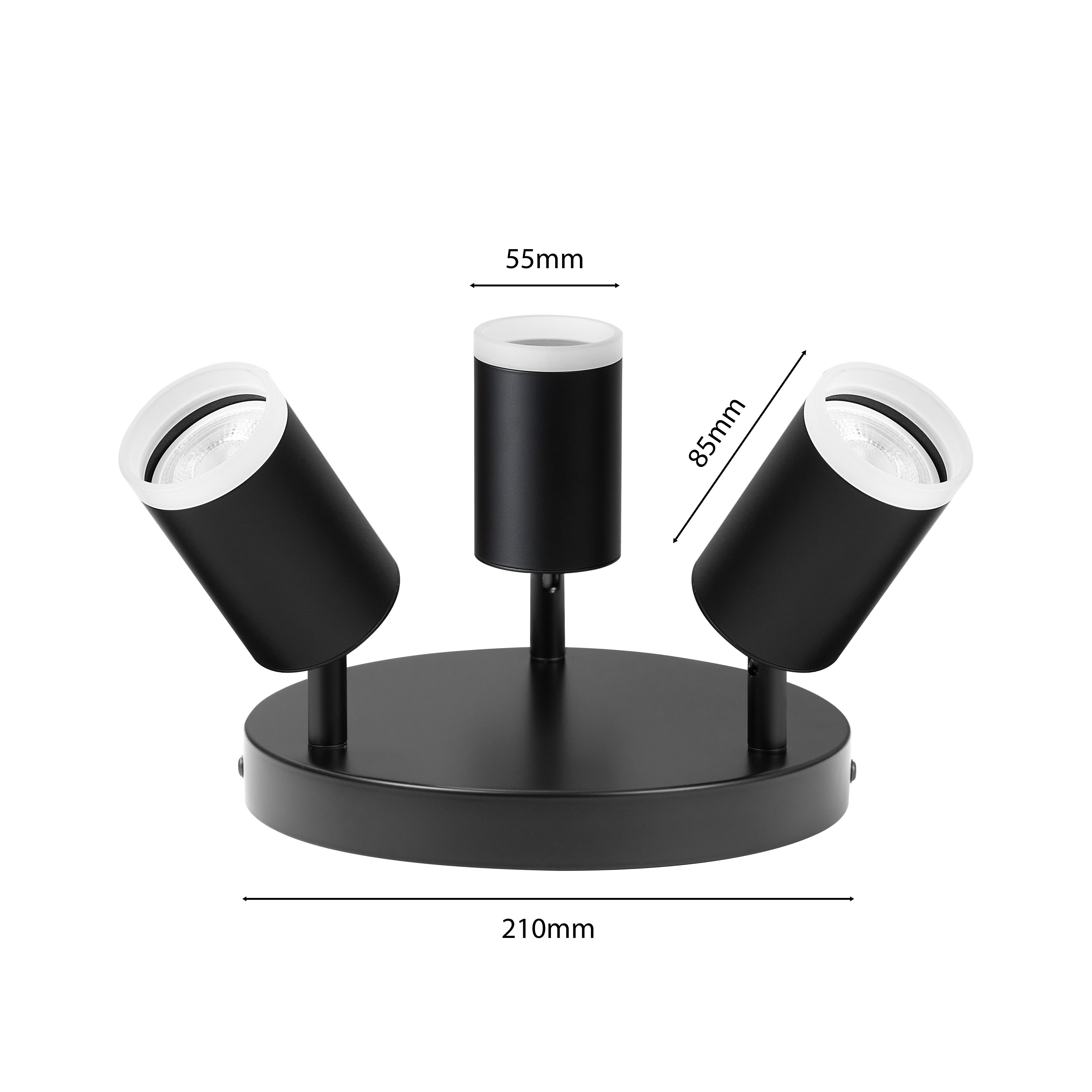 Zedelmaier Deckenstrahler Deckenspots Deckenleuchte max.7W, GU10, für Wohnzimmer Flur, 350° Schwenkbar, ohne Leuchtmittel