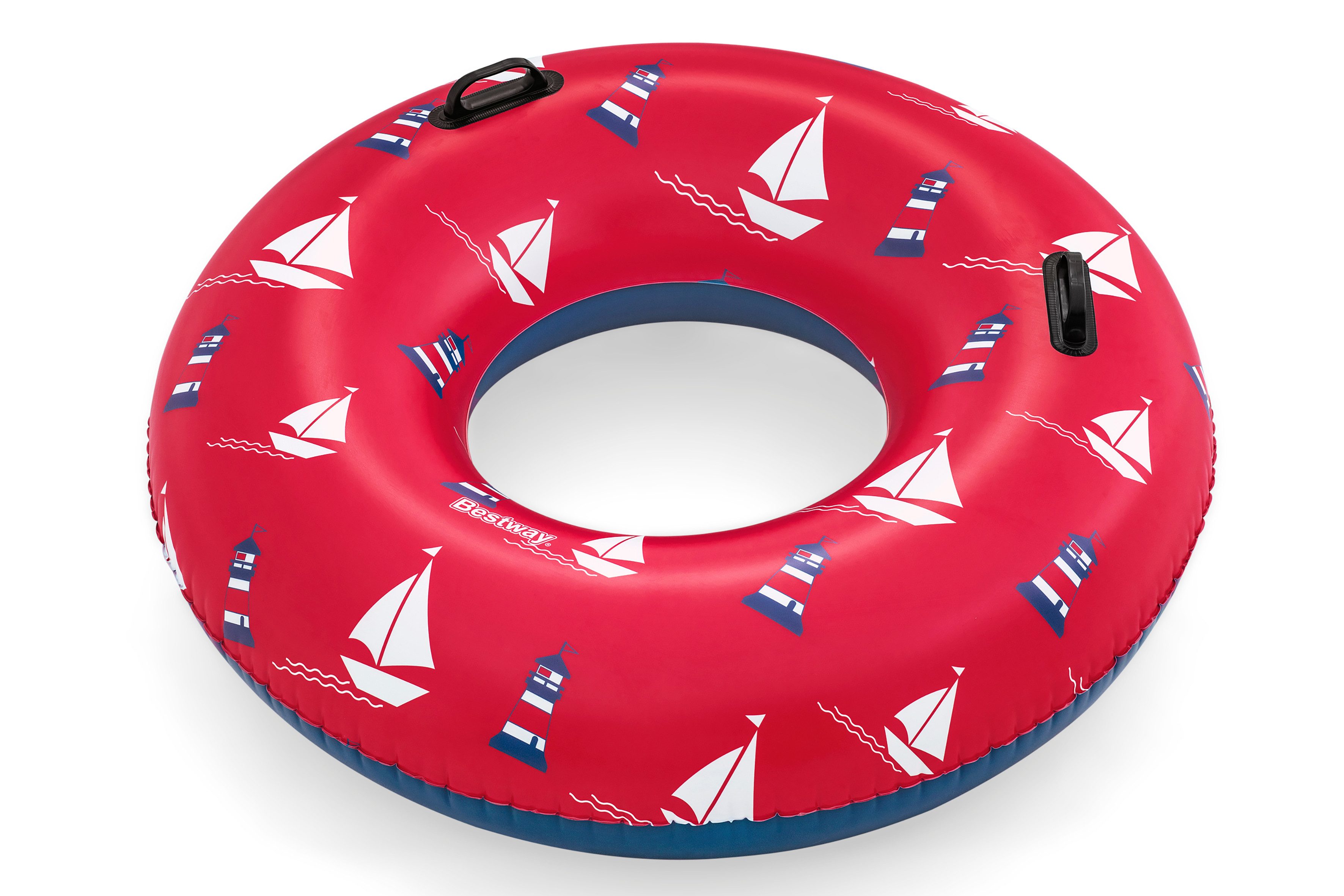 Bestway Schwimmring Schwimmring Nautical Ø 105 x 33 cm (Packung, Ø 105 x 33 cm), Maximale Belastbarkeit: 100 kg