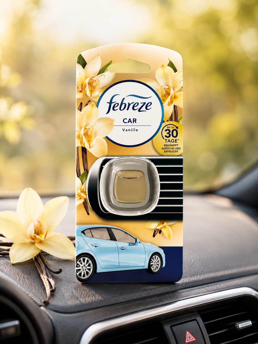 Febreze Geruchsentferner Febreze Lufterfrischer Car Vanille, 1 St (1-St)
