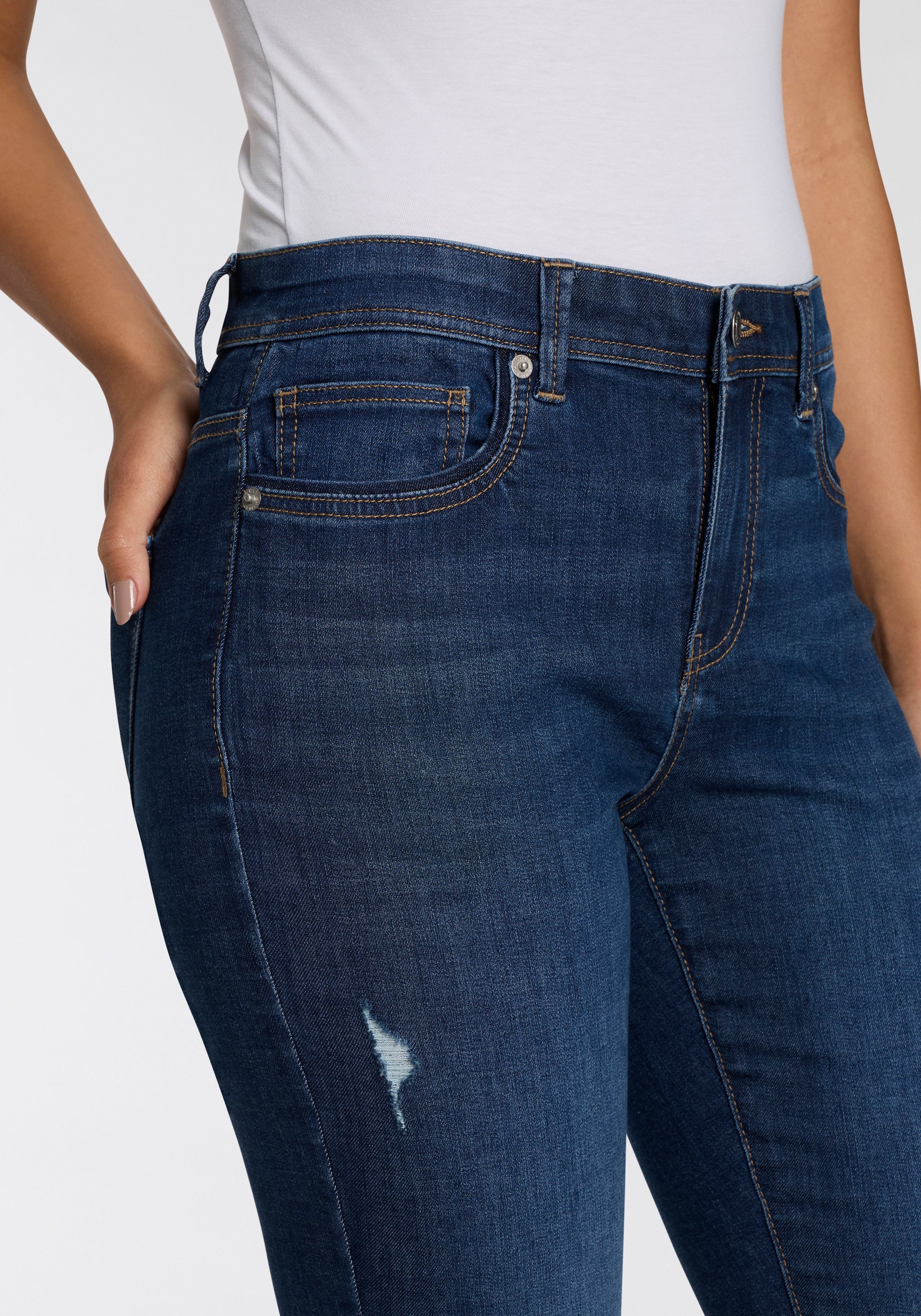 ONLY Skinny-fit-Jeans ONLWOW – Skinny-Jeans mit Stretch für schlanke Silhouette Denim, skinny fit, destroyed Effekte