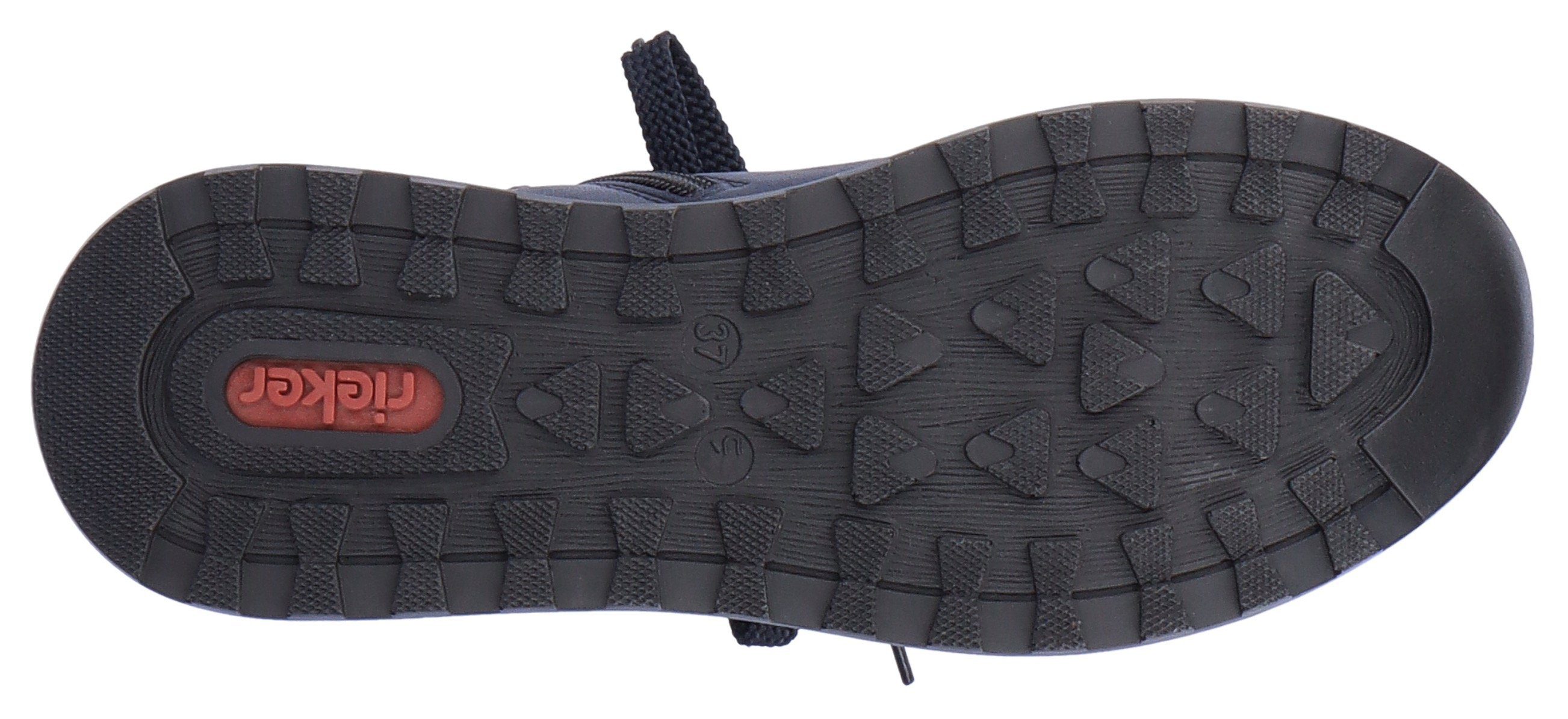Rieker Sneaker mit weichem Schaftrand, Freizeitschuh, Halbschuh, Schnürschuh