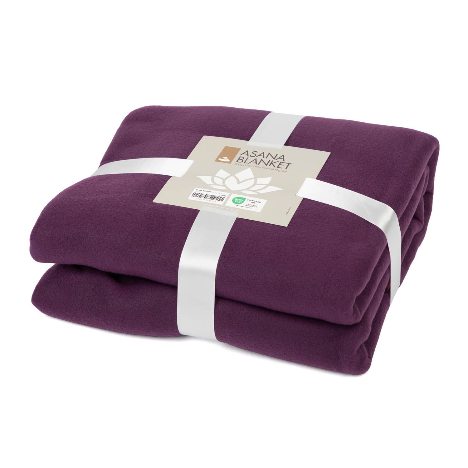 Wohndecke Yogadecke ASANA BLANKET dunkel aubergine, günstig online kaufen